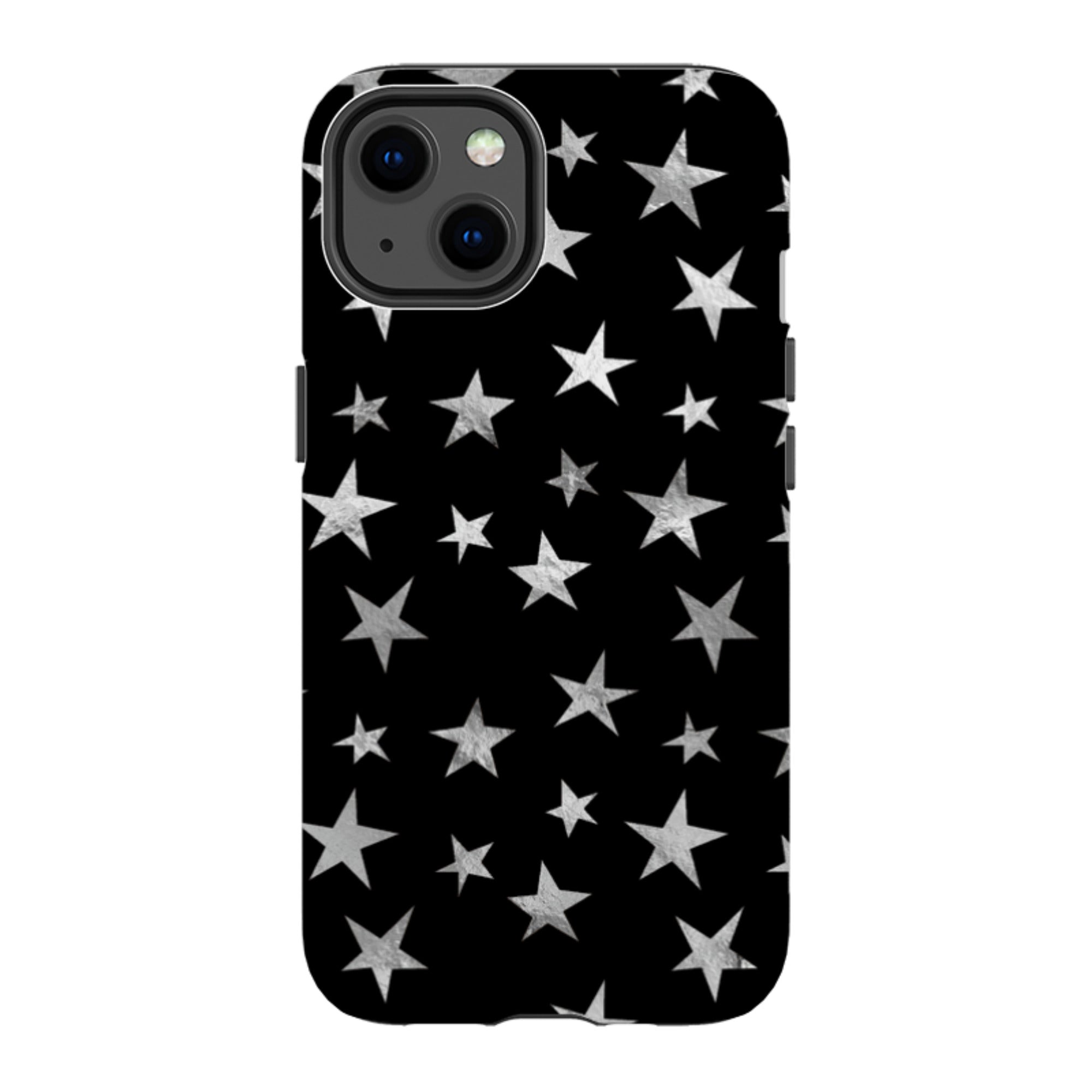 iPhone Tough Case - Black and Silver Stars