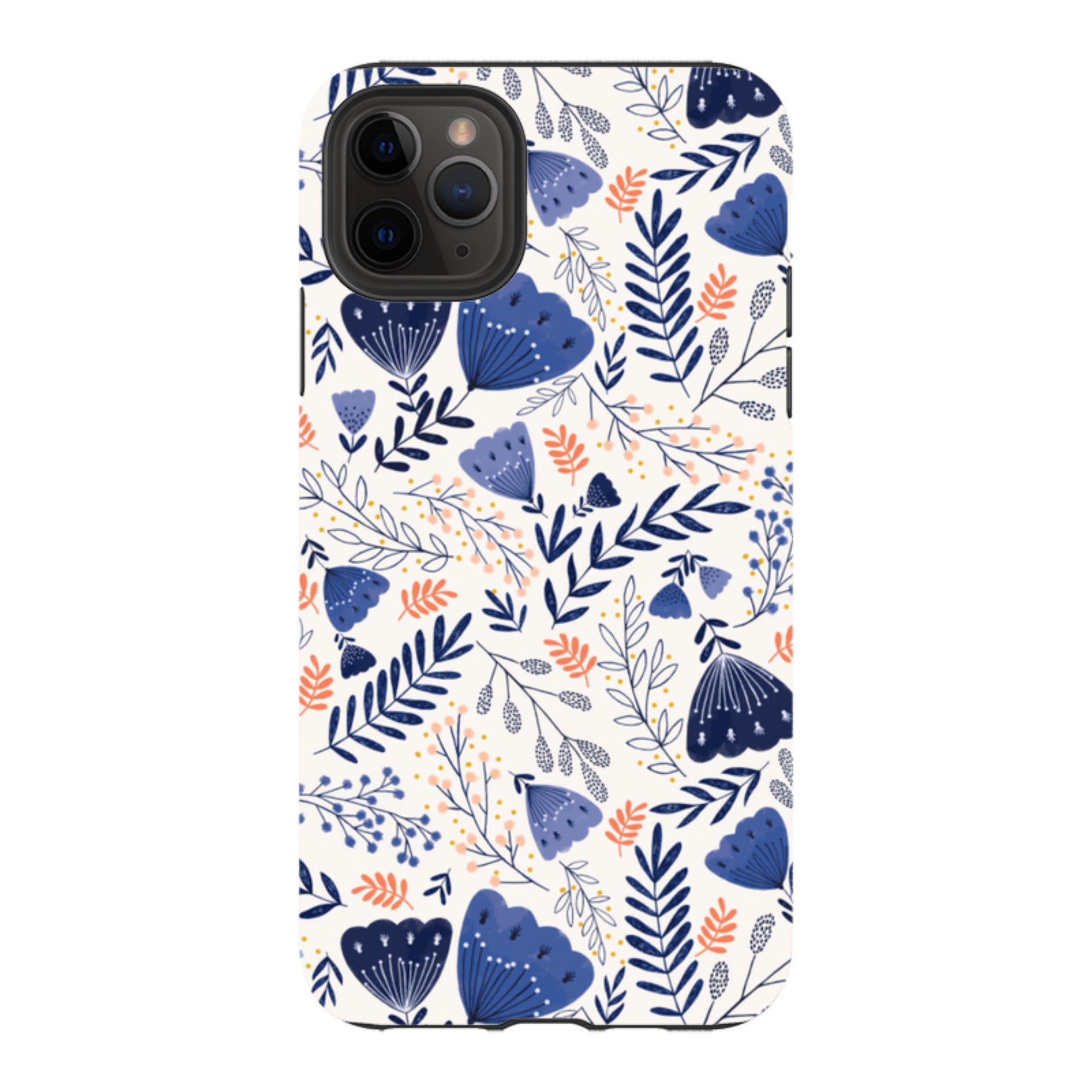 iPhone Tough Case - Blue Floral By Jade Mosinski