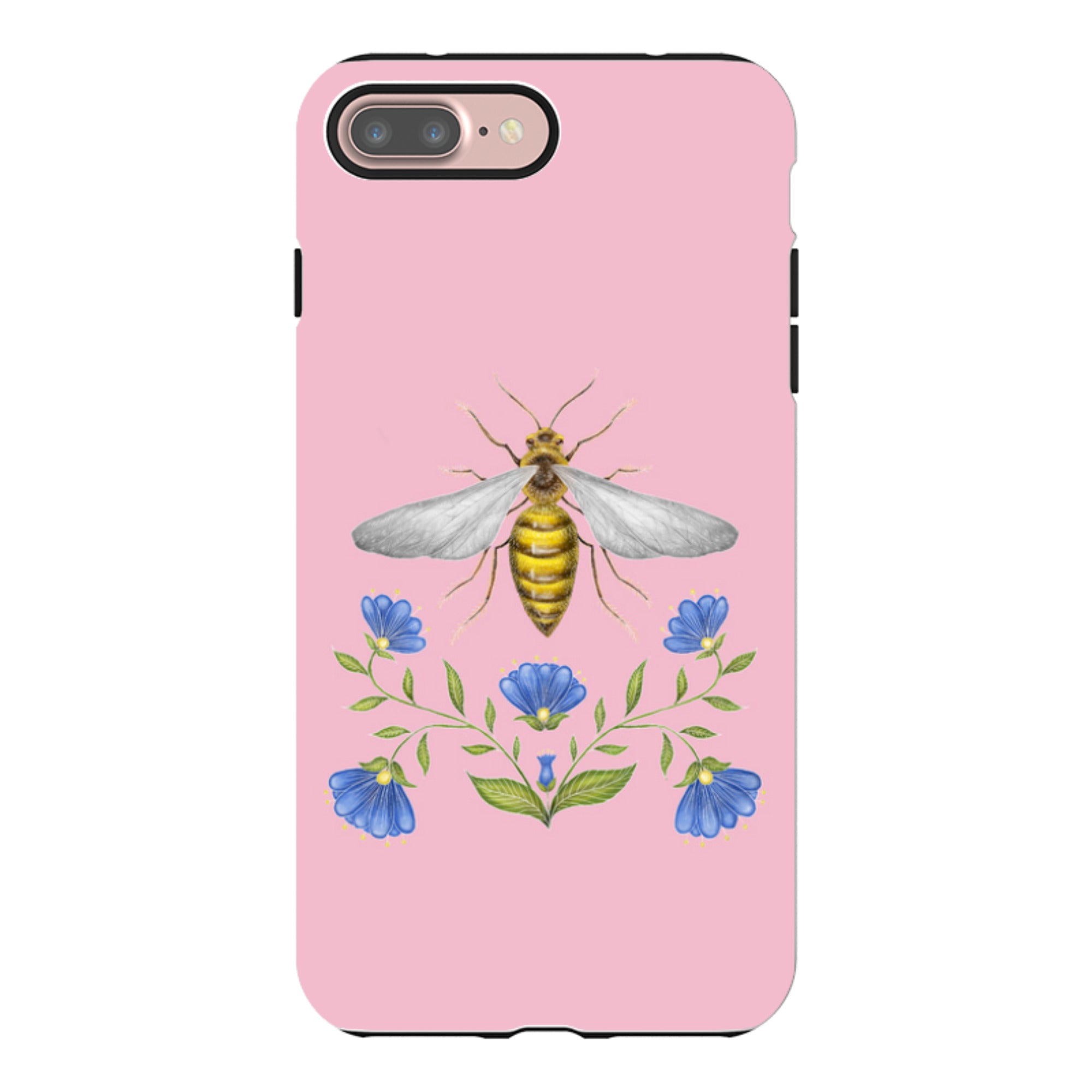 iPhone Tough Case - Wings Of Freedom Pink By Catherine Rowe