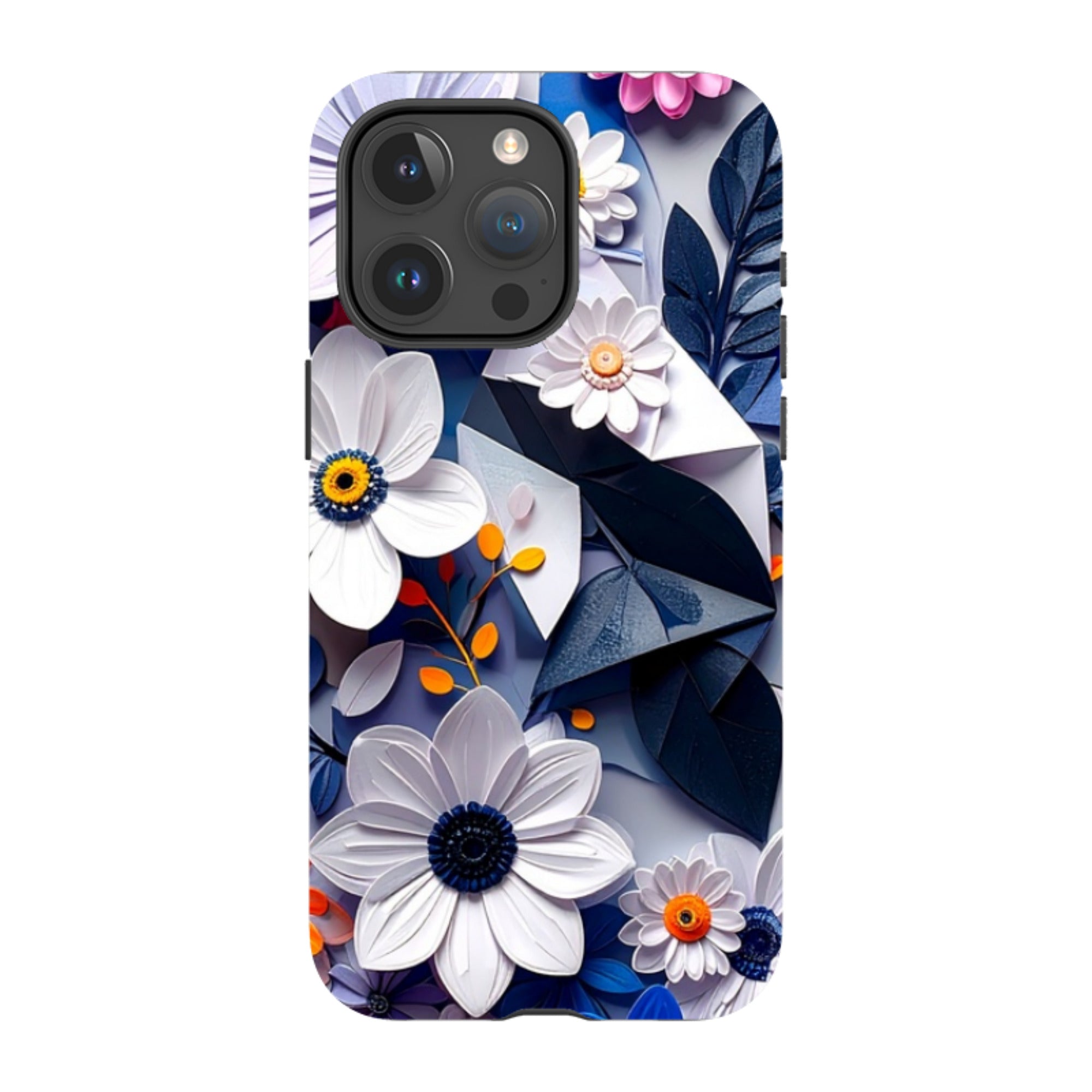iPhone Tough Case - Summer Blue Florals