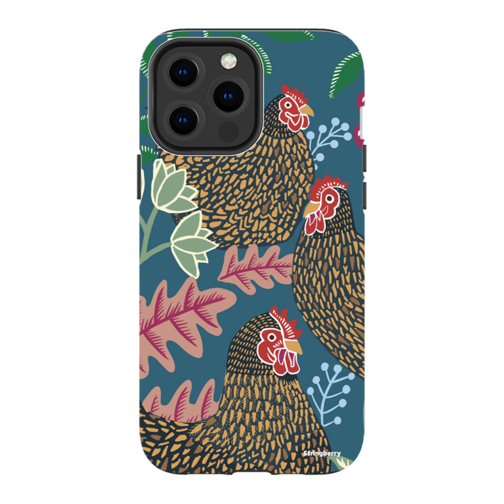 iPhone Tough Case - Three French Hens By Kate Heiss