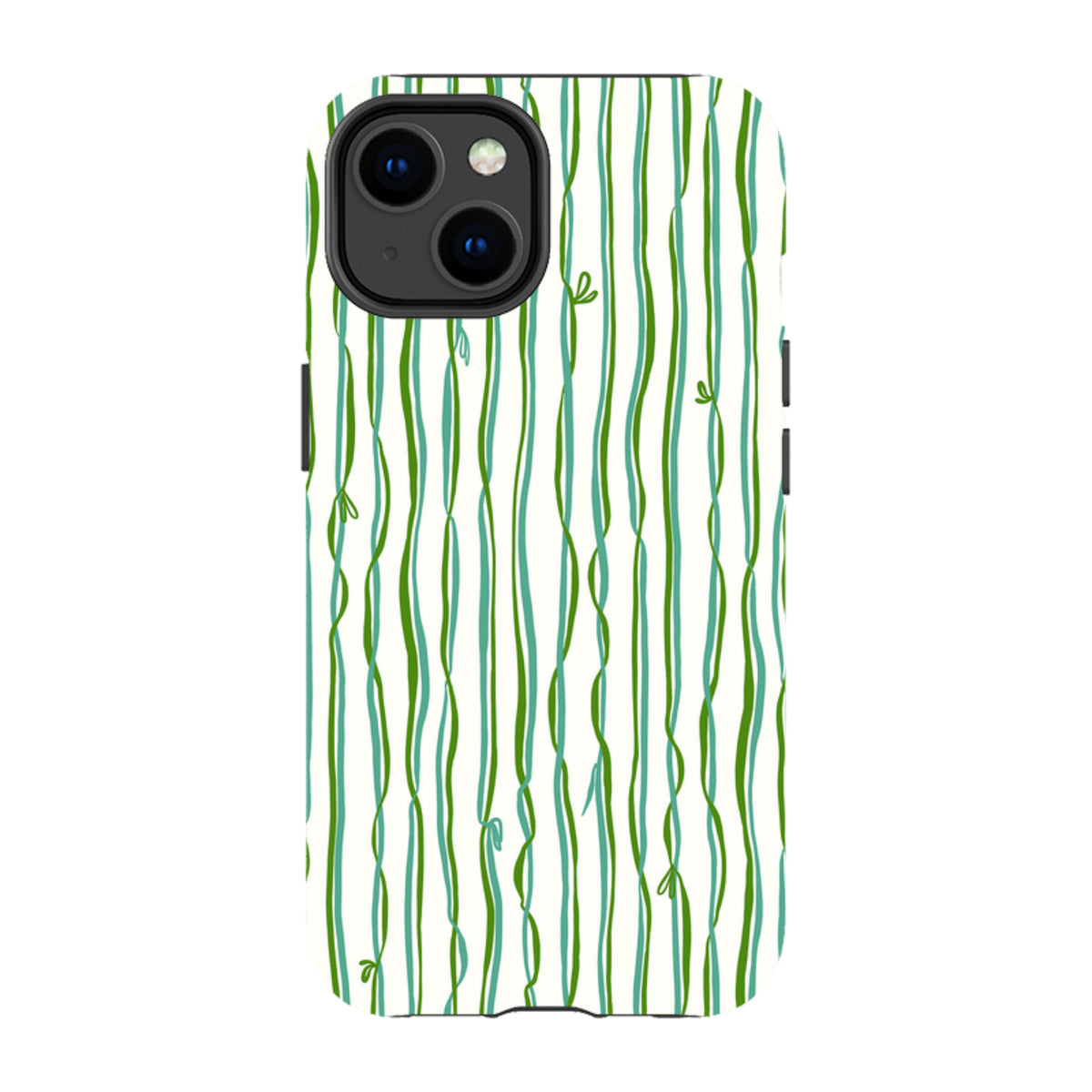 iPhone Tough Case - Ribbons blue and green By Katherine Quinn