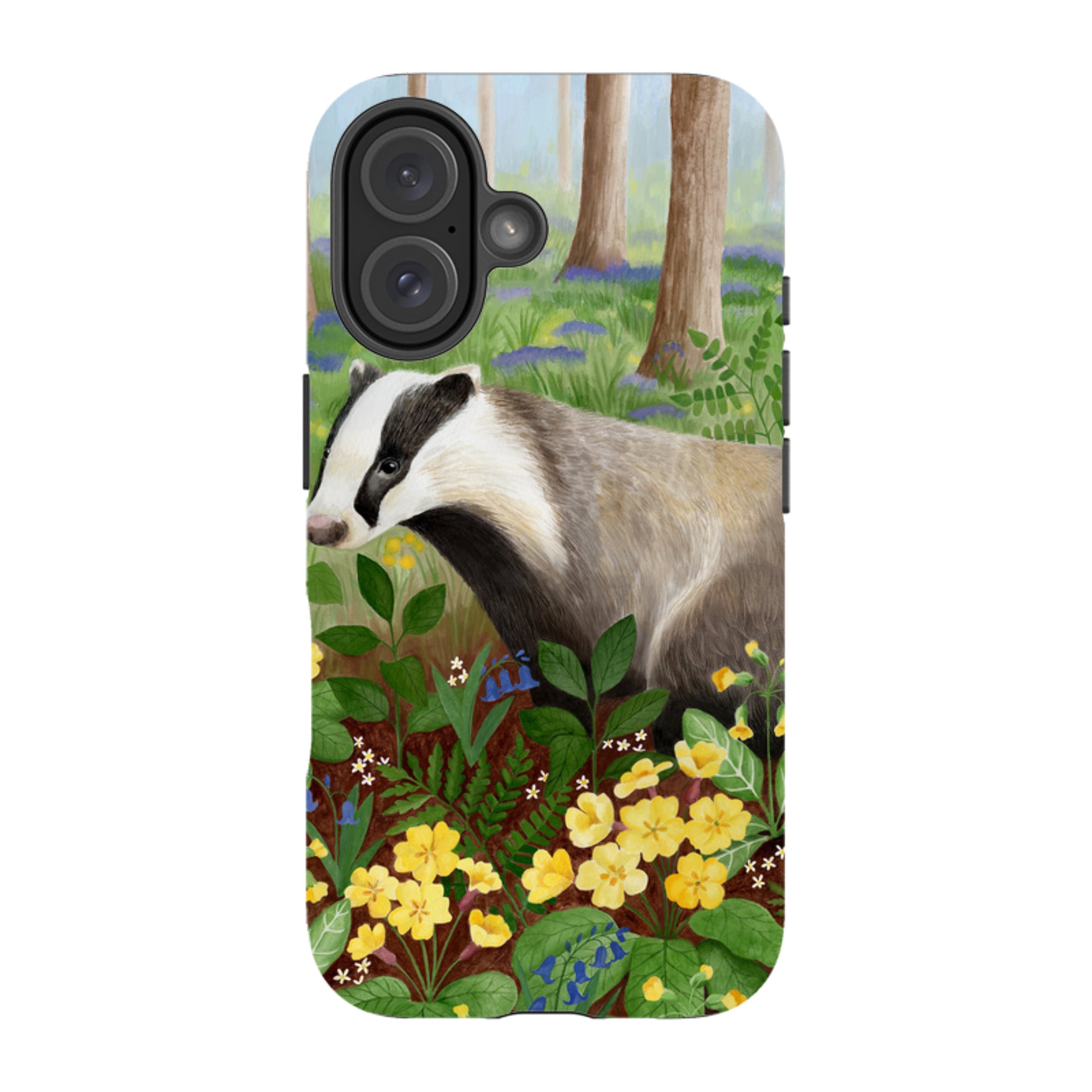 iPhone Tough Case - Bluebell Badger By Bex Parkin