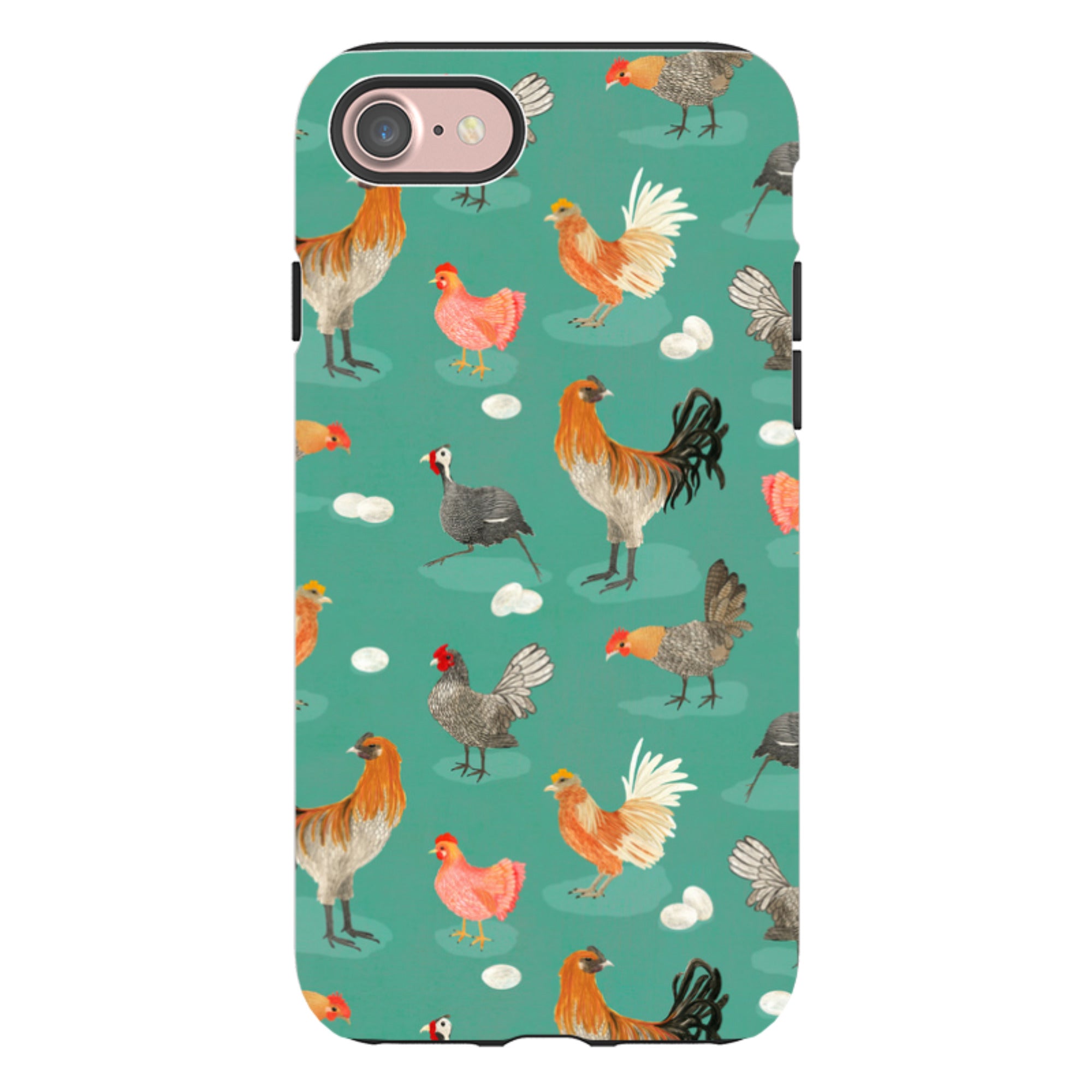 iPhone Tough Case - Chicken Teal By Katherine Quinn