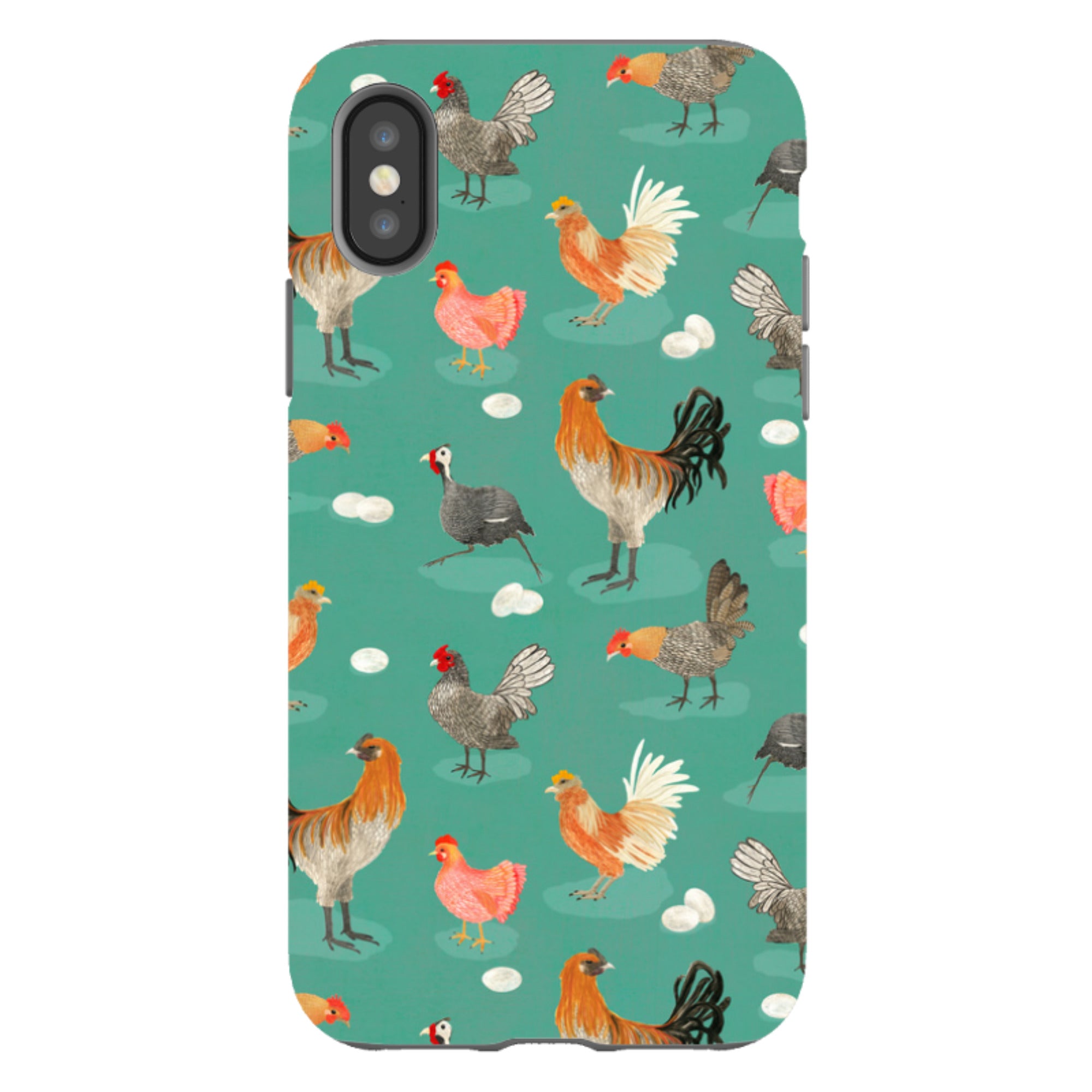 iPhone Tough Case - Chicken Teal By Katherine Quinn