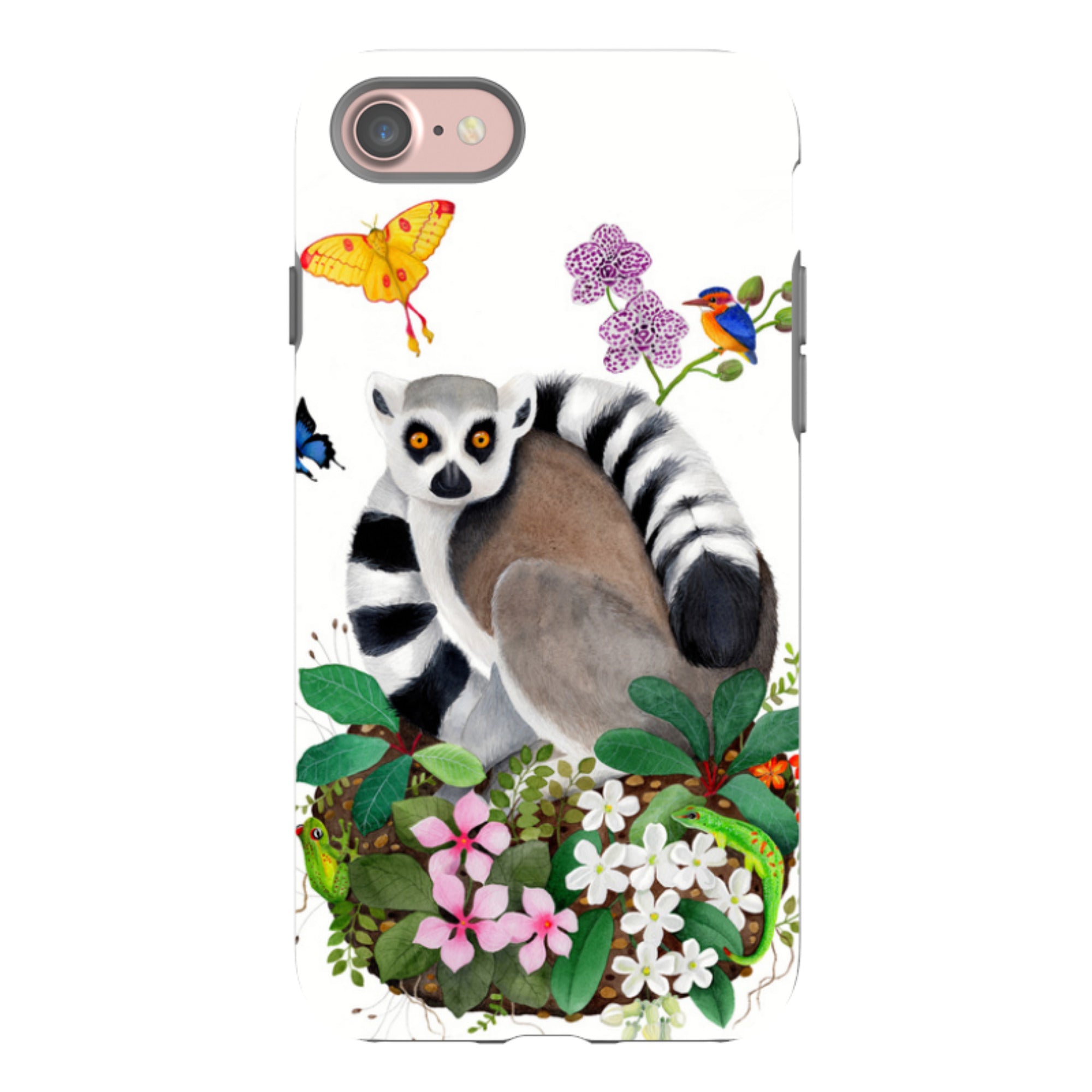 iPhone Tough Case - Madagascar Lemur By Bex Parkin