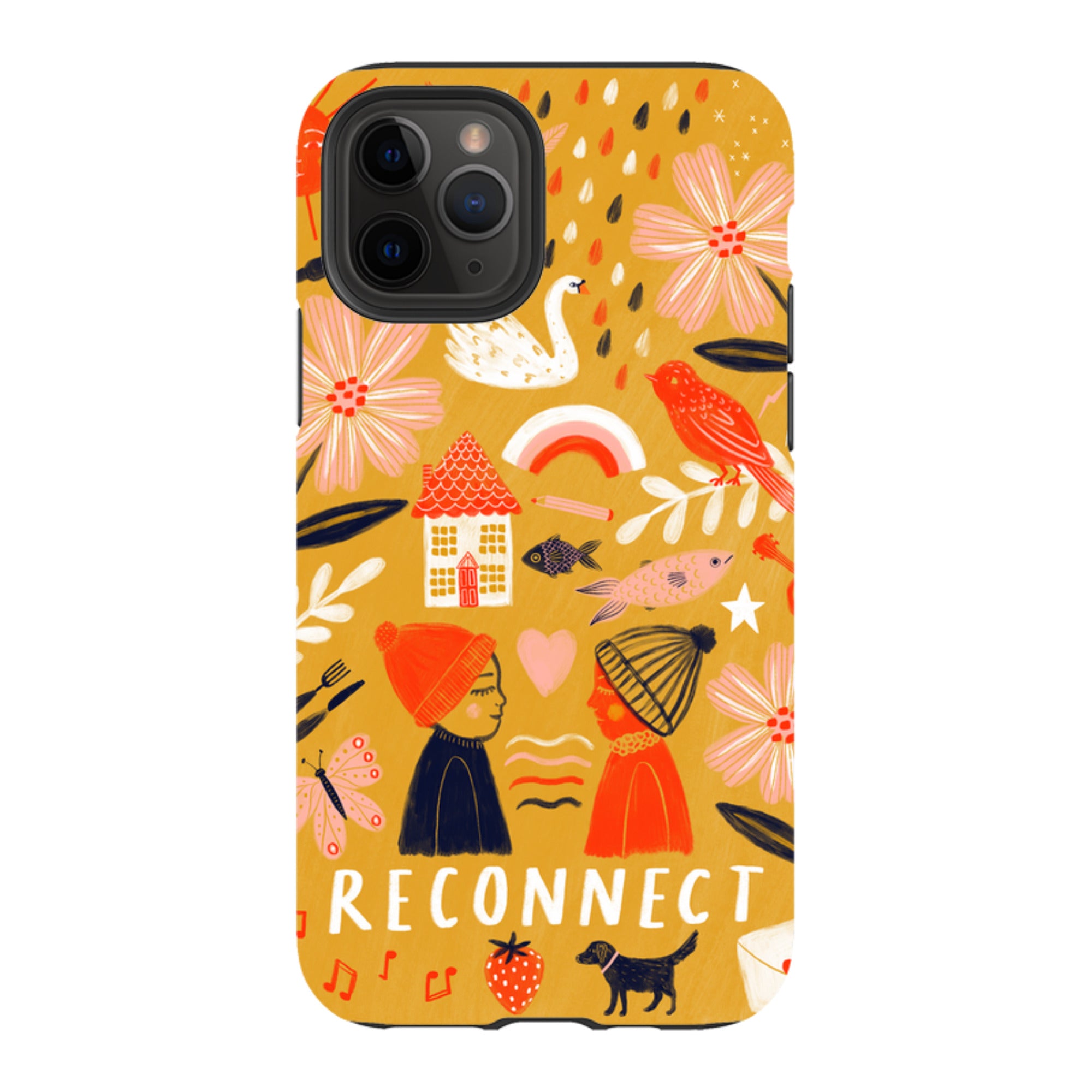 iPhone Tough Case - Reconnect Yellow By Lee Foster Wilson