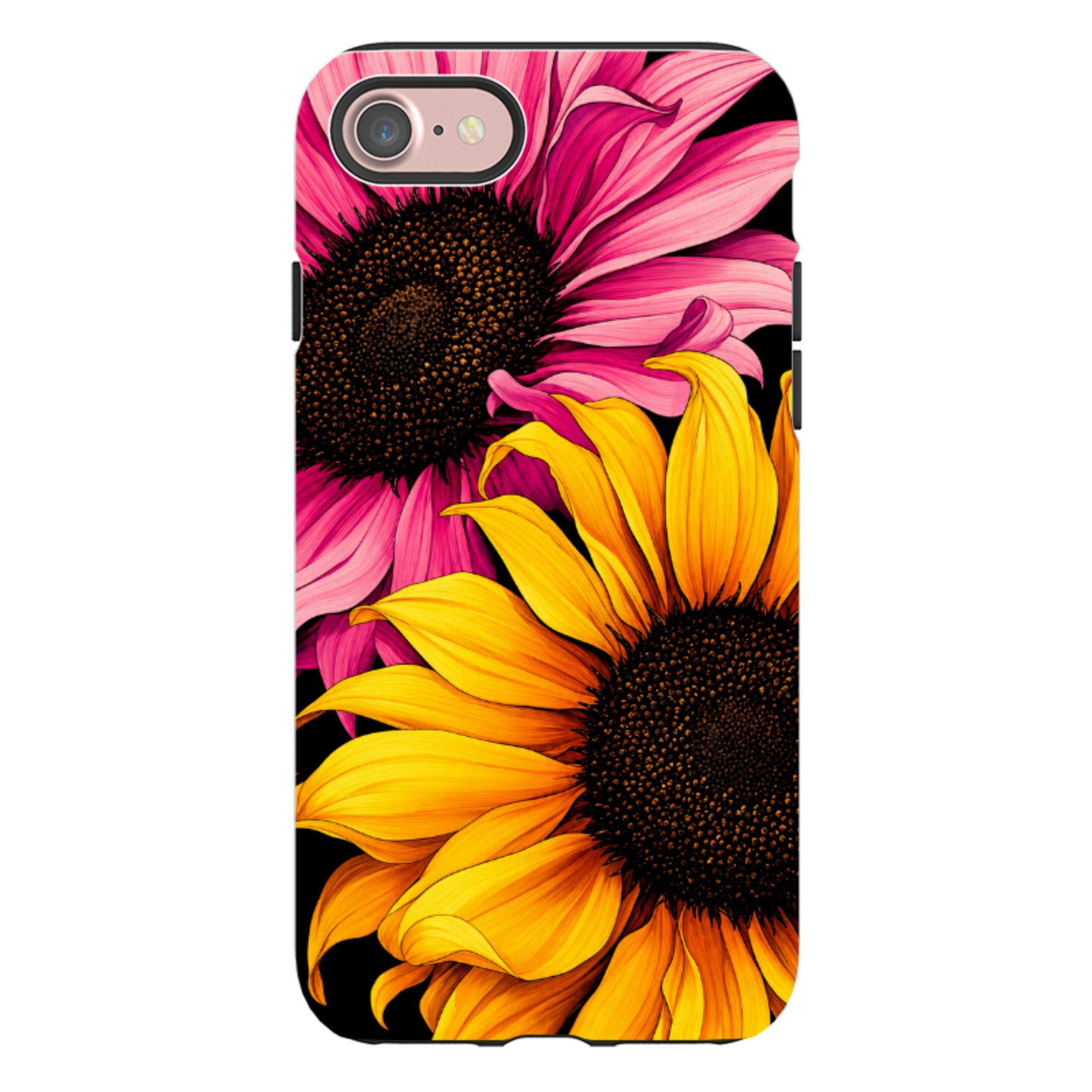 iPhone Tough Case - Yellow & Pink Sunflower