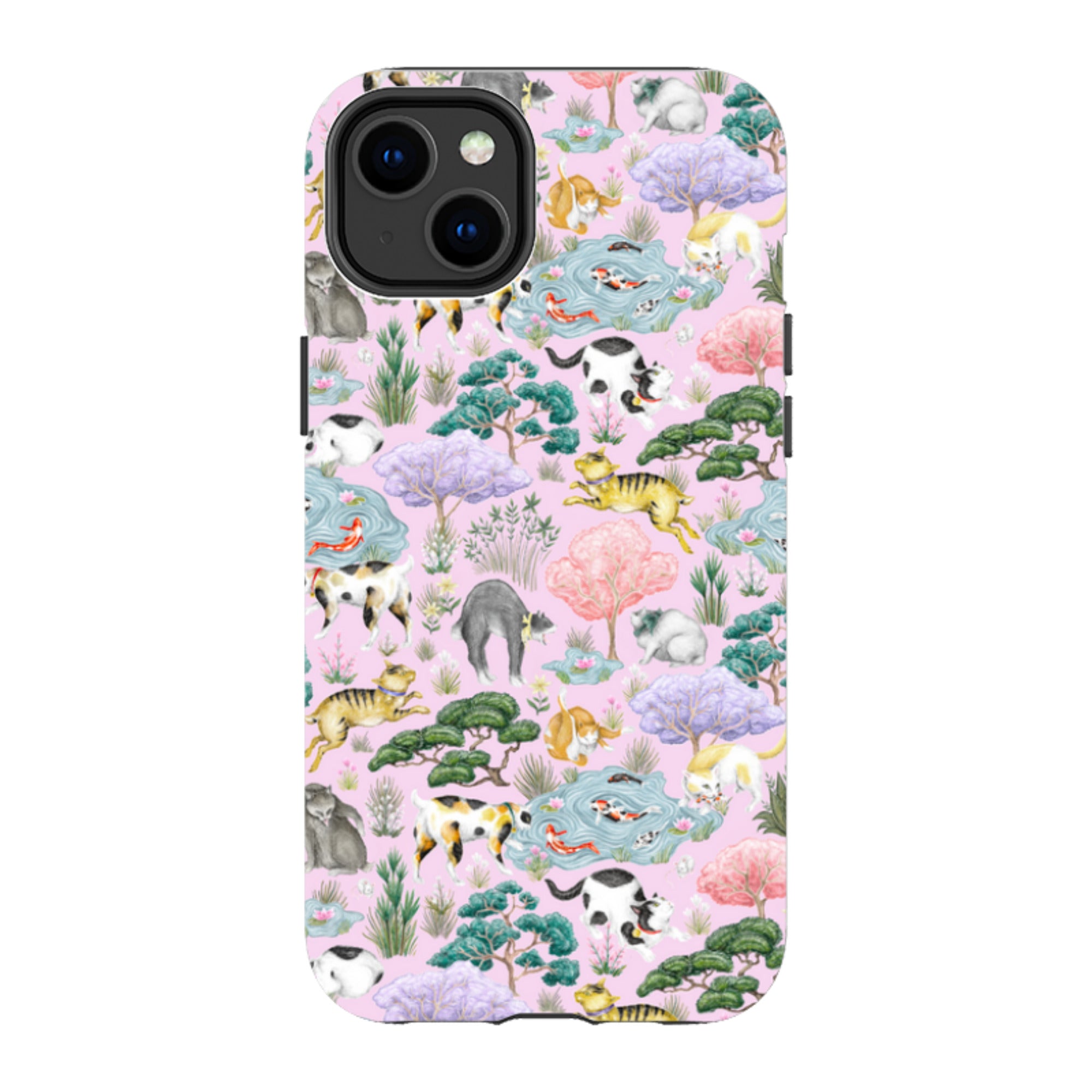 iPhone Tough Case - Cat Garden By Catherine Rowe