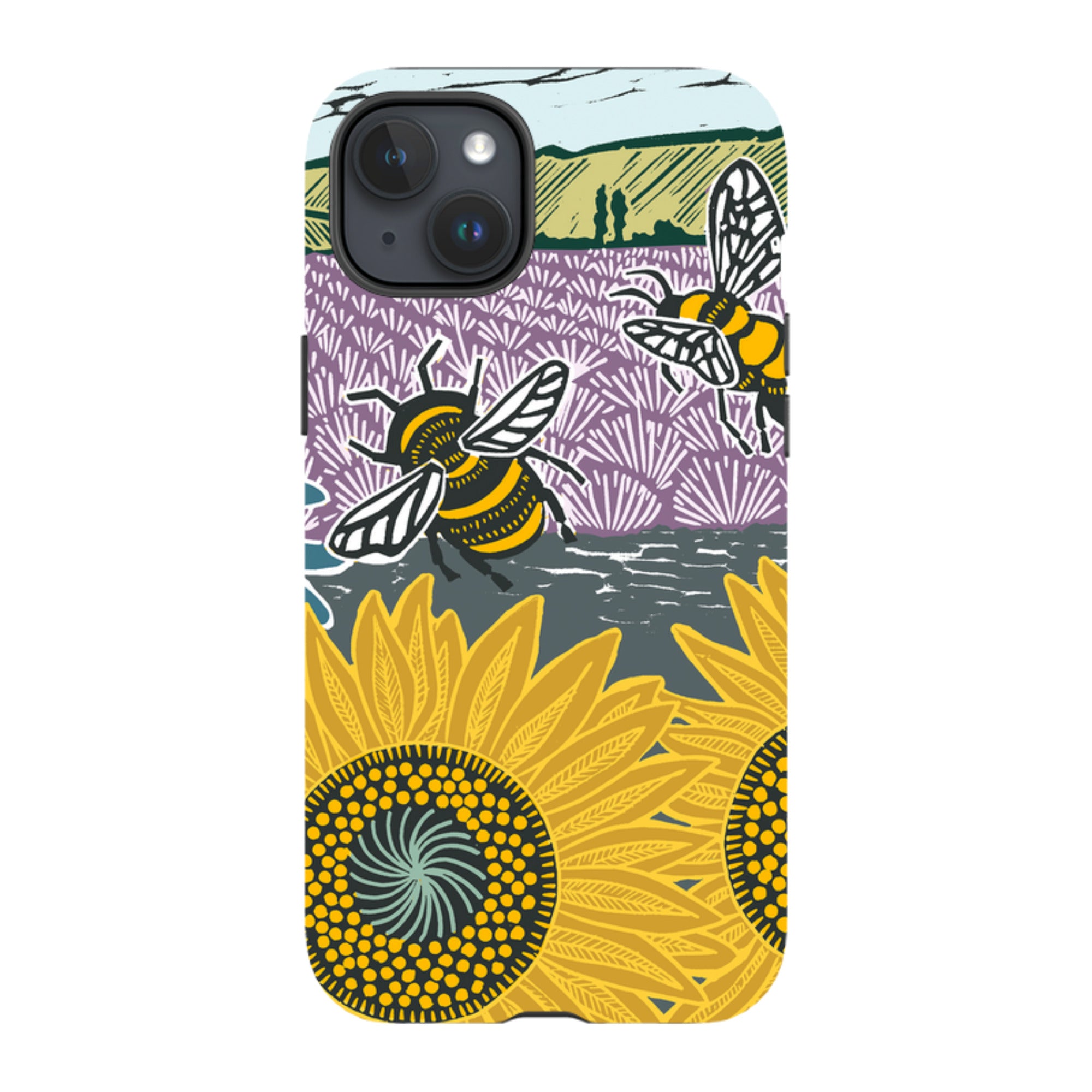 iPhone Tough Case - Bees And Sunflowers By Kate Heiss