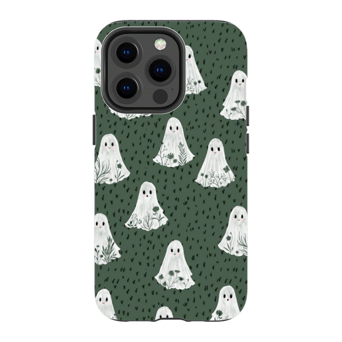iPhone Tough Case - Floral Ghosts - Pine By Katherine Quinn