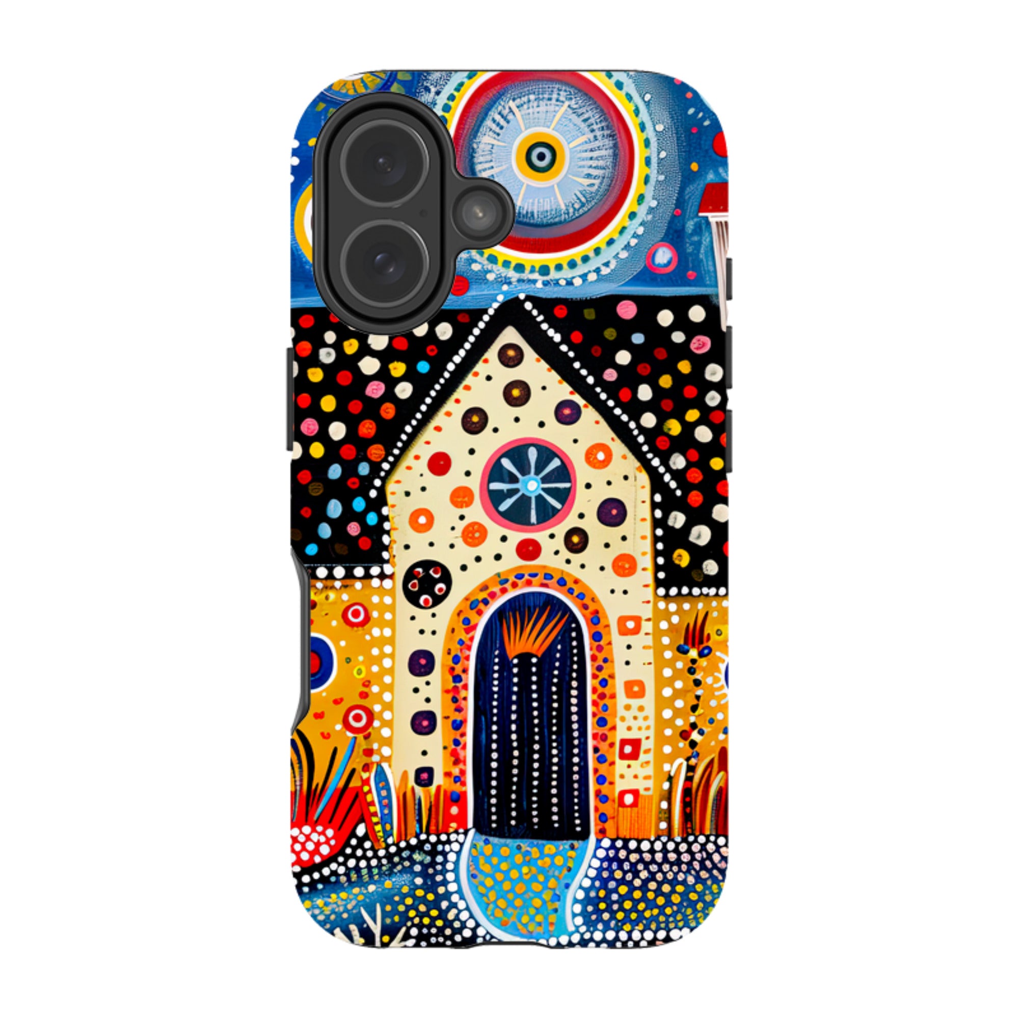 iPhone MagSafe Tough Case - Folk Art House IX