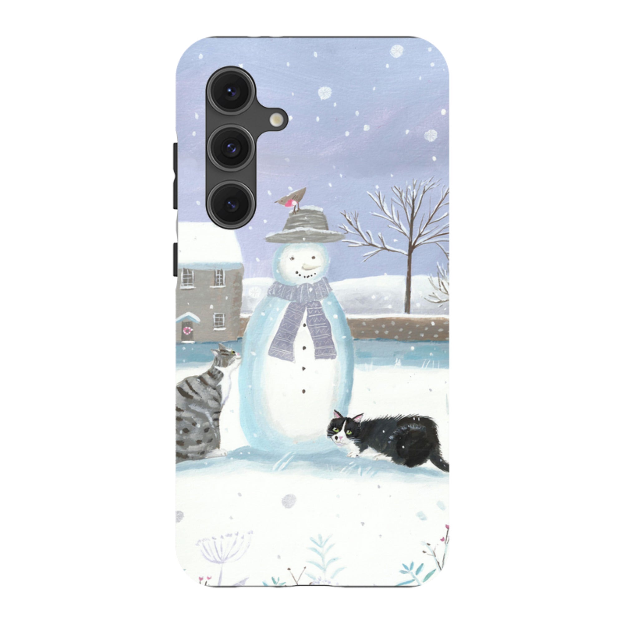 Samsung Tough Case - Snowman And Cats By Mary Stubberfield