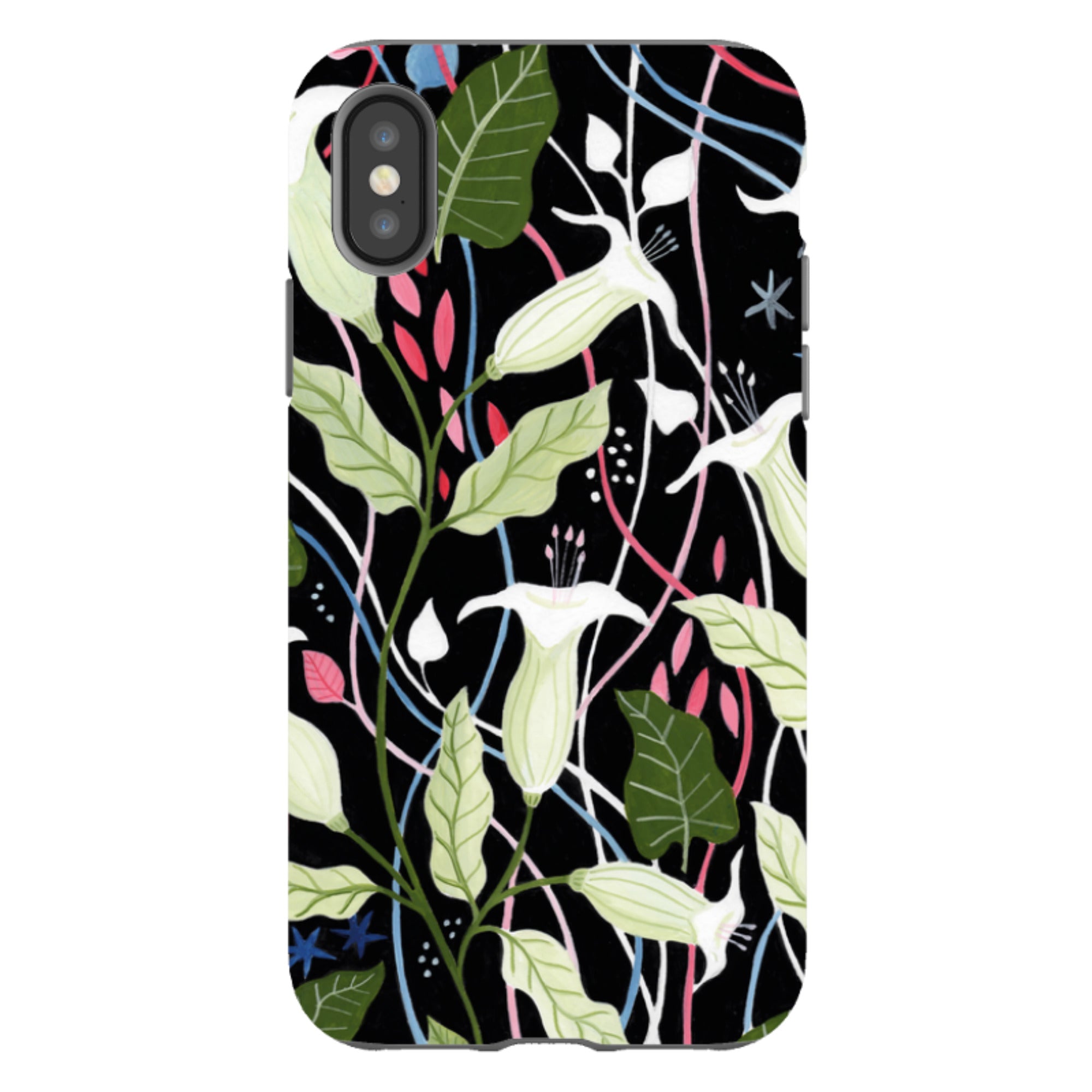 iPhone Tough Case - Trumpet Flowers By Bex Parkin