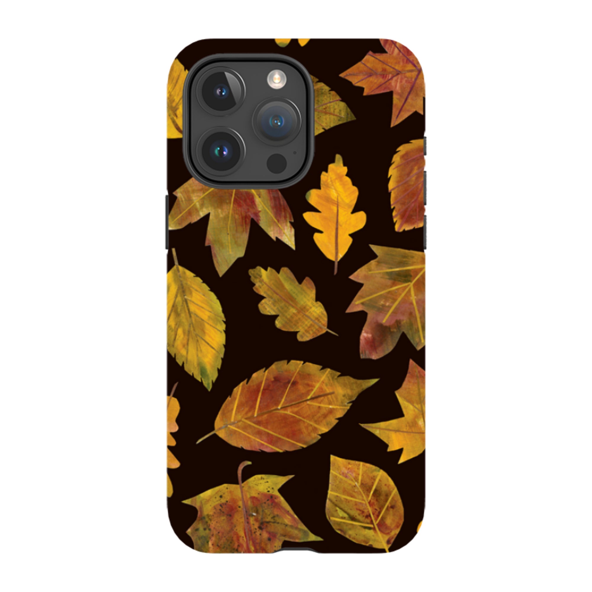 iPhone MagSafe Tough Case - Autumn Textured Leaves By Tracey English