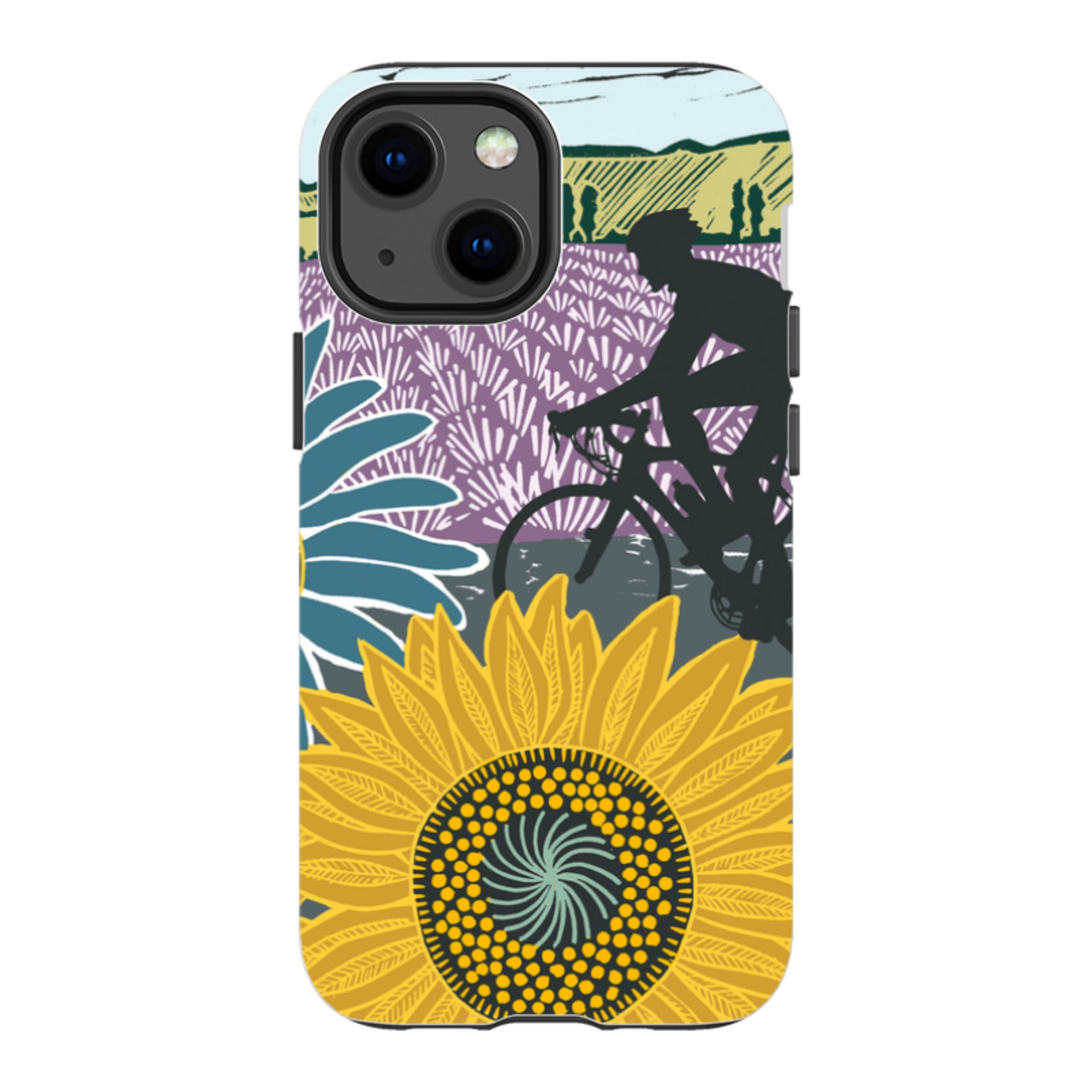 iPhone Tough Case - Bike And Sunflowers By Kate Heiss