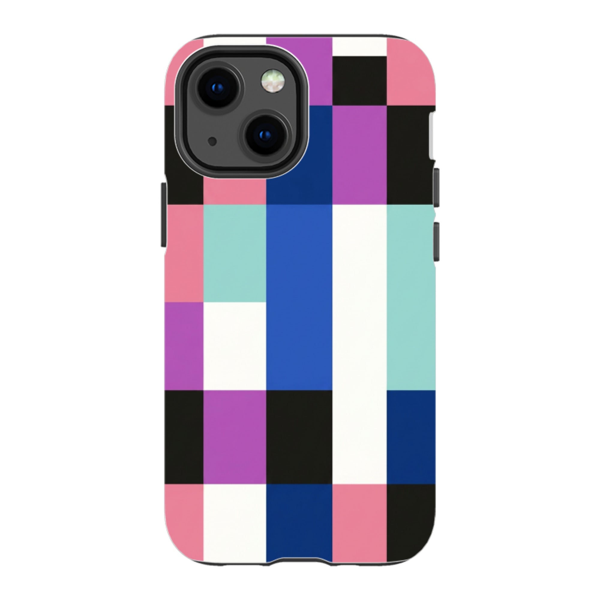 iPhone Tough Case - Pastel Cyberpunk Checkerboard