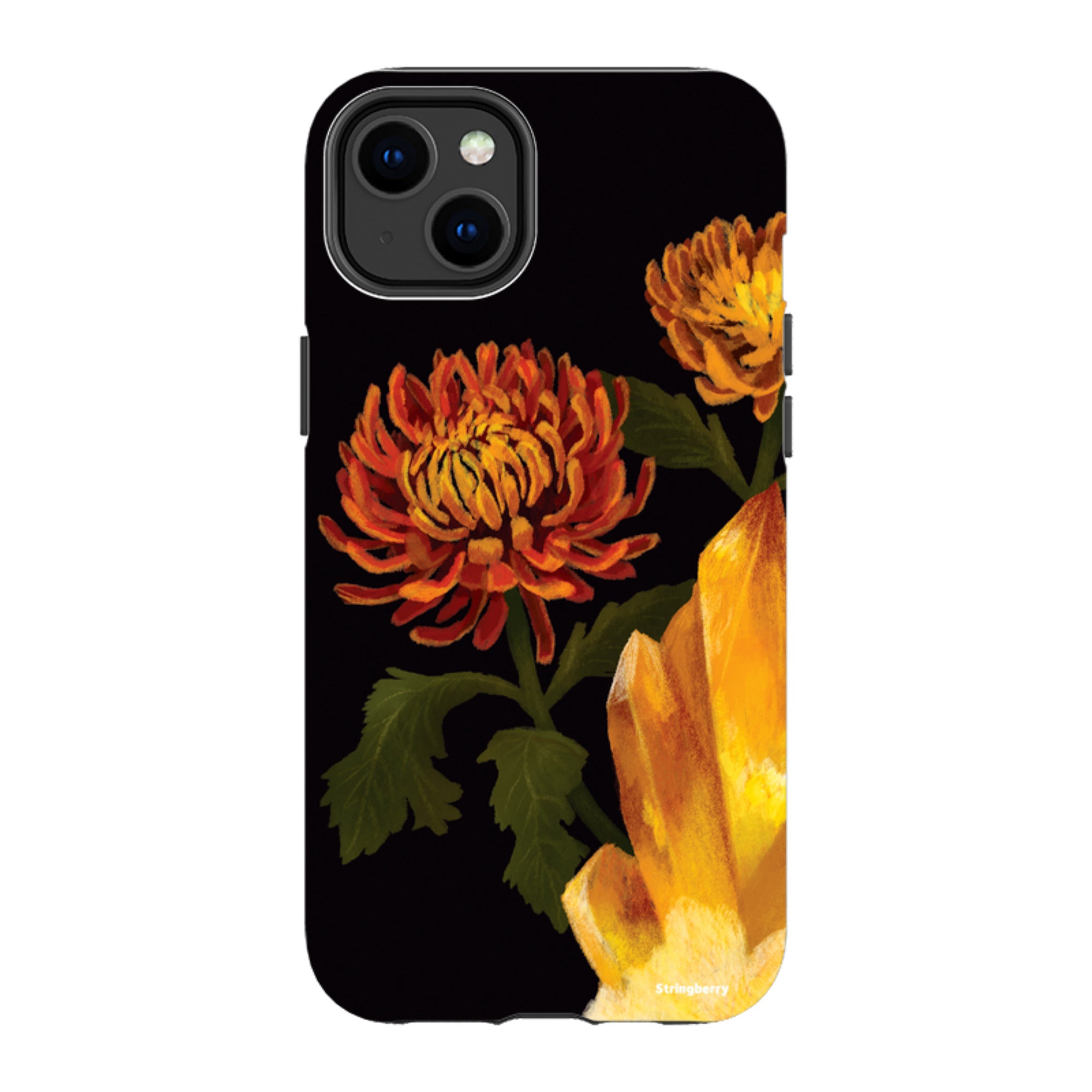 iPhone Tough Case - Chrysanthemum Citrine By Anna Stead