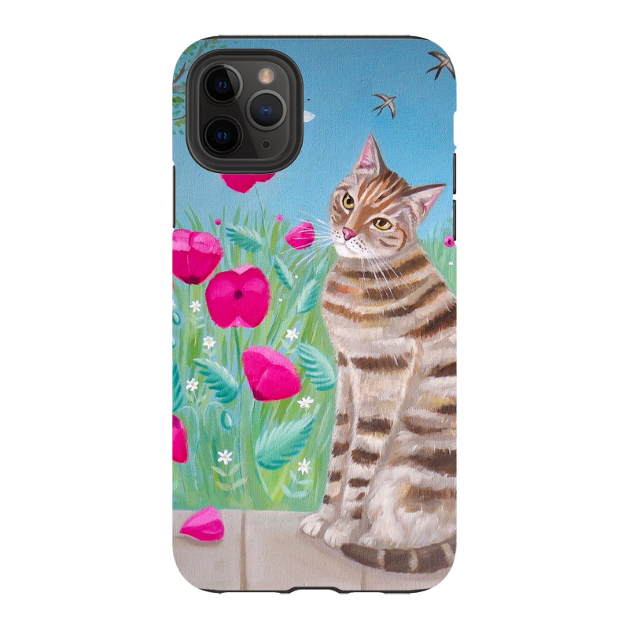 iPhone Tough Case - Cat Floral By Mary Stubberfield