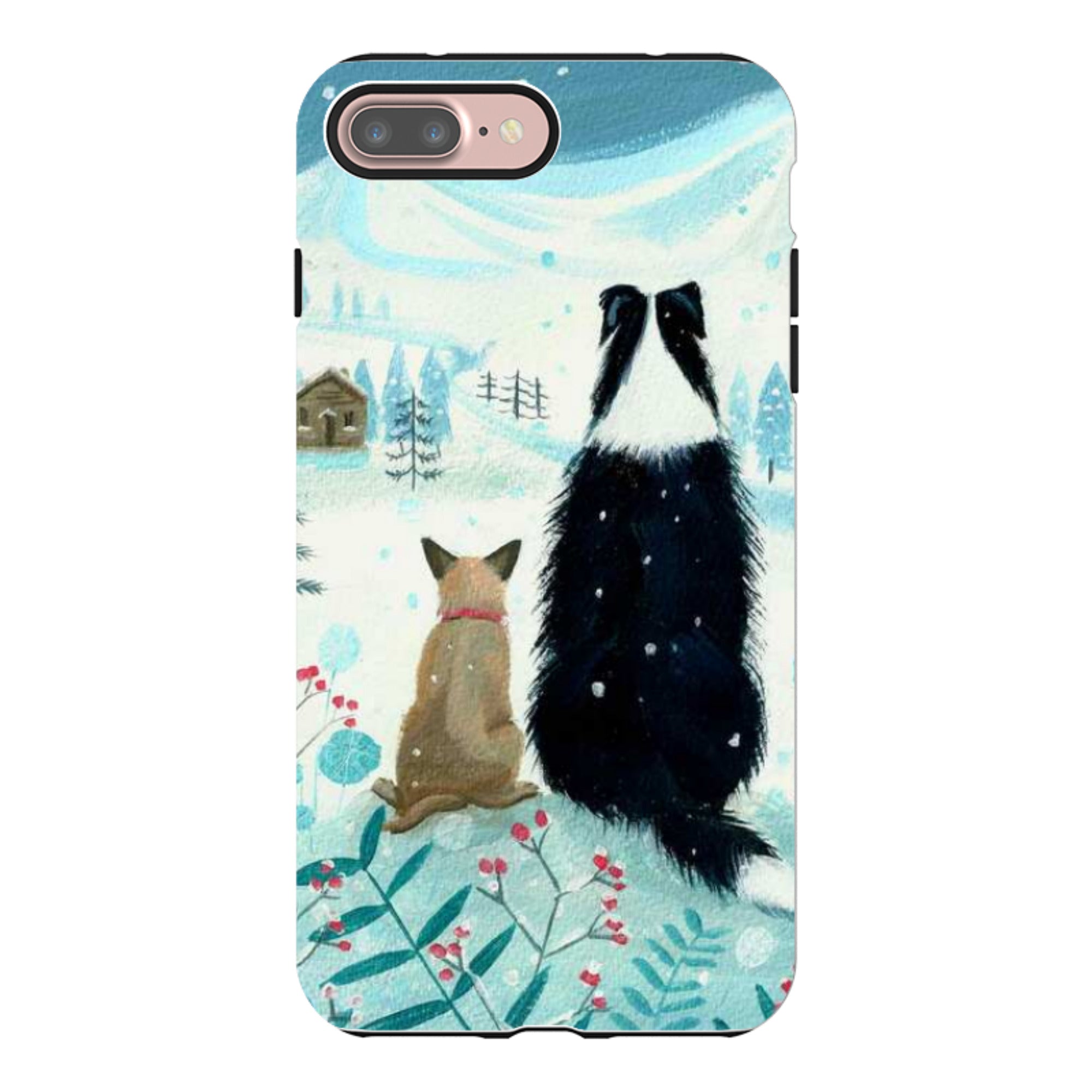 iPhone Tough Case - Dogs Xmas By Mary Stubberfield