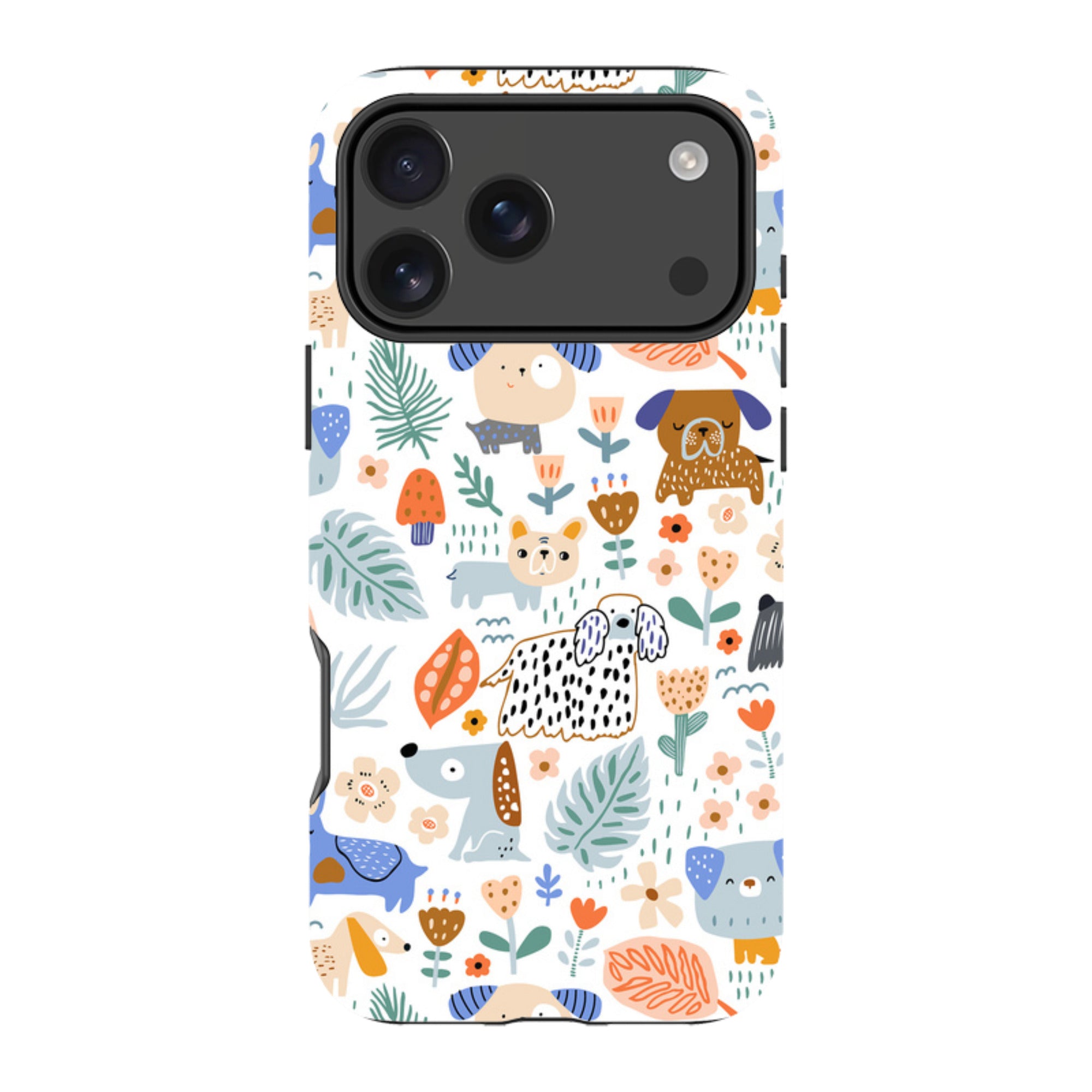 iPhone MagSafe Tough Case -  Dog Floral Pattern