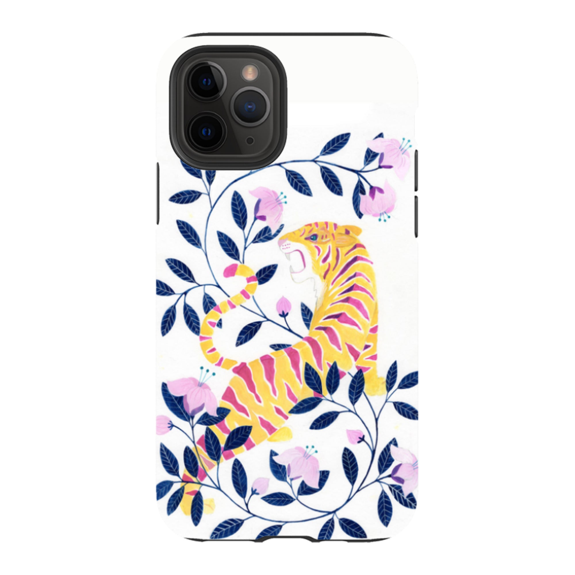 iPhone Tough Case - Yellow Tiger By Bex Parkin