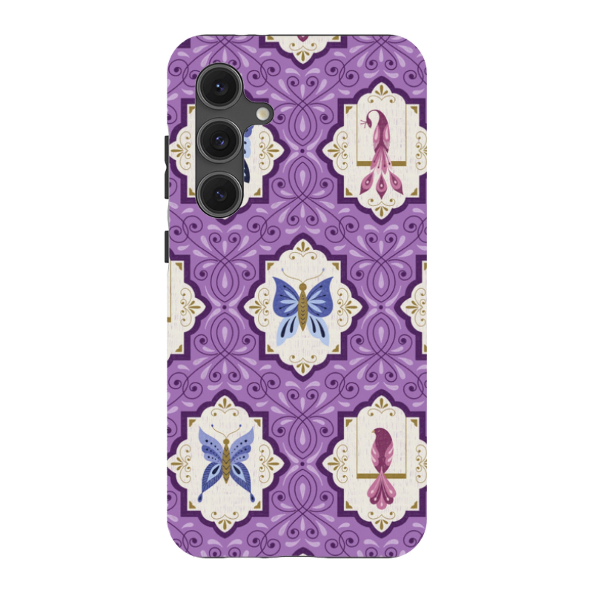Samsung Tough Case - Wingframes Med Purple By Jenny Zemanek