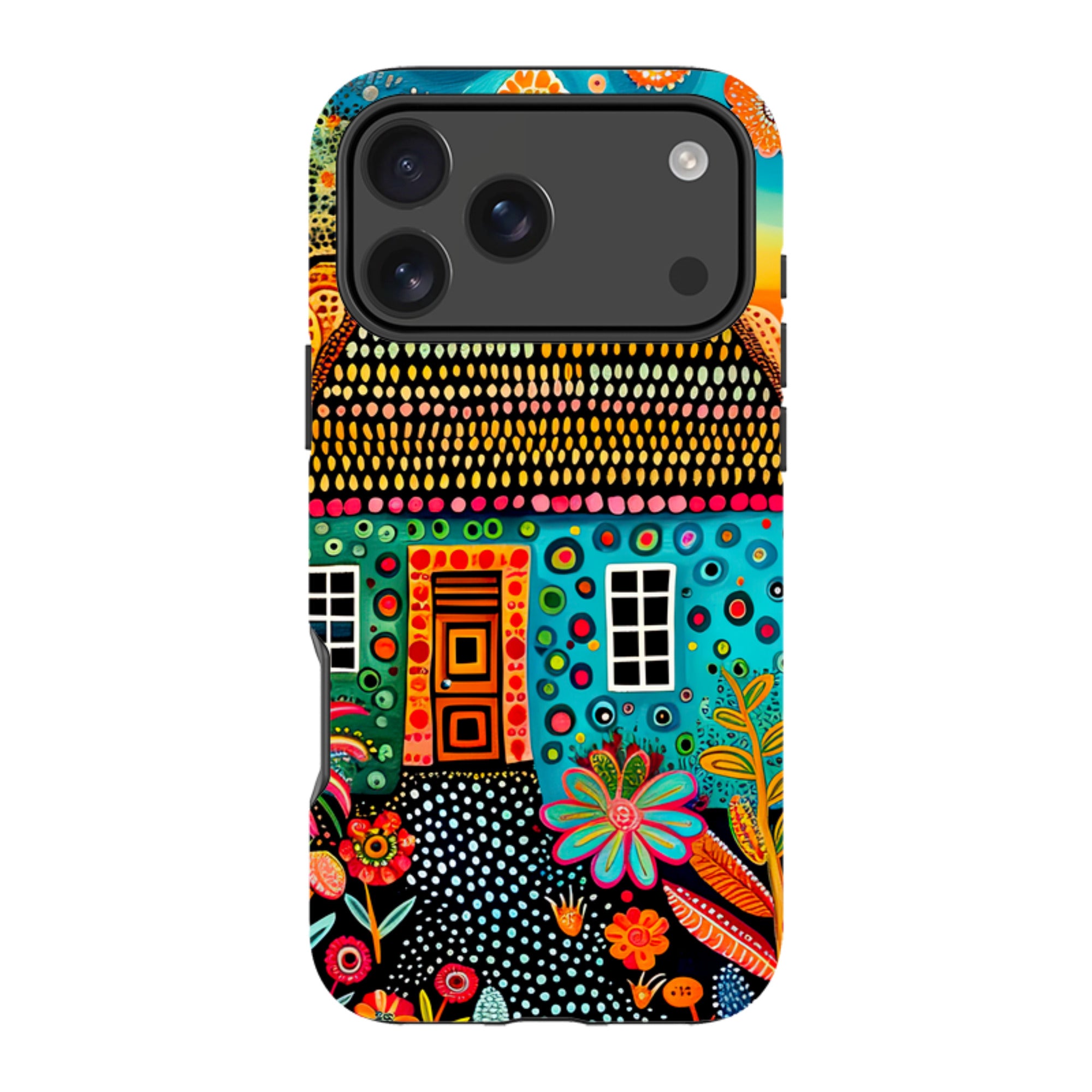 iPhone Case - Folk Art House VII