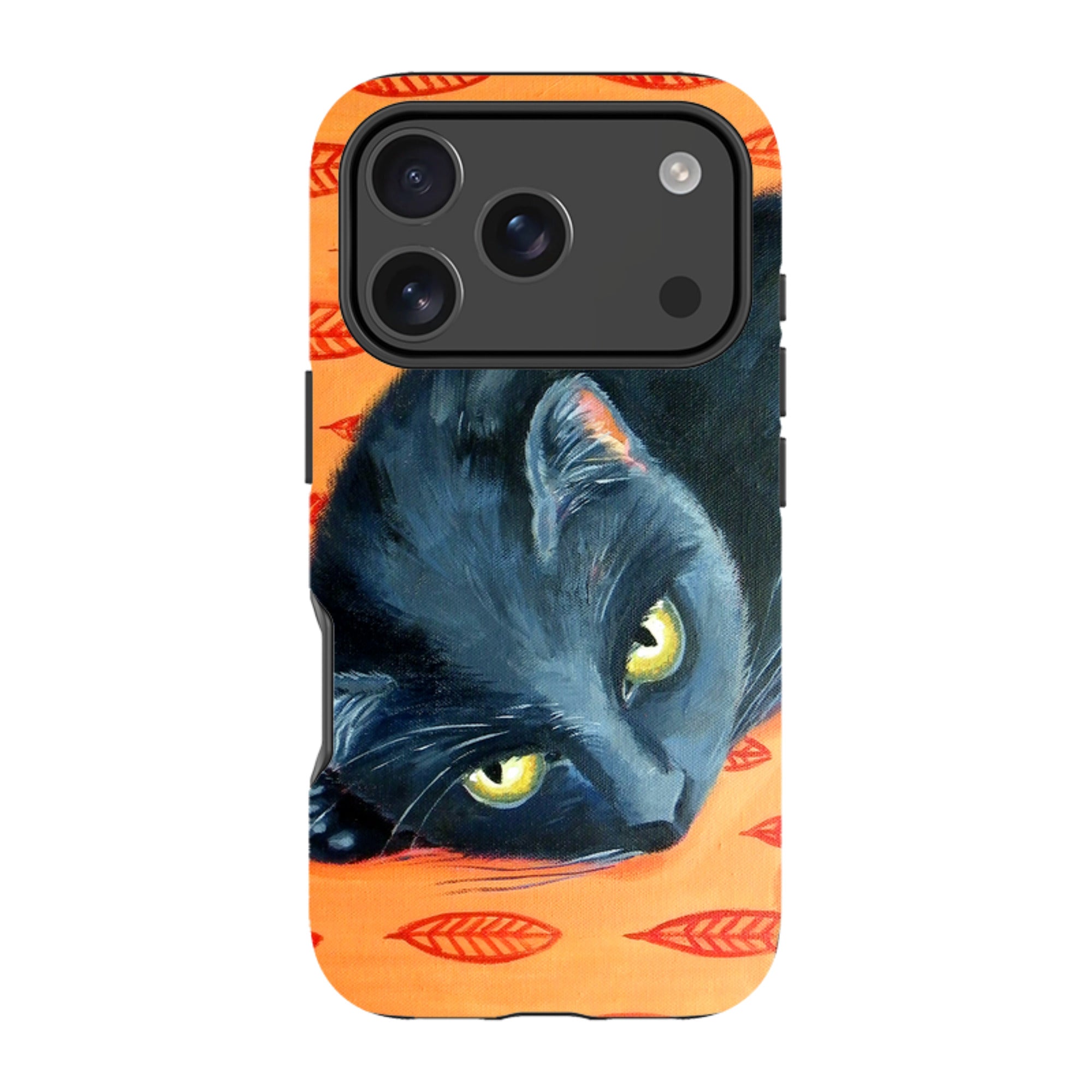 iPhone Tough Case - Black Cat By Mary Stubberfield