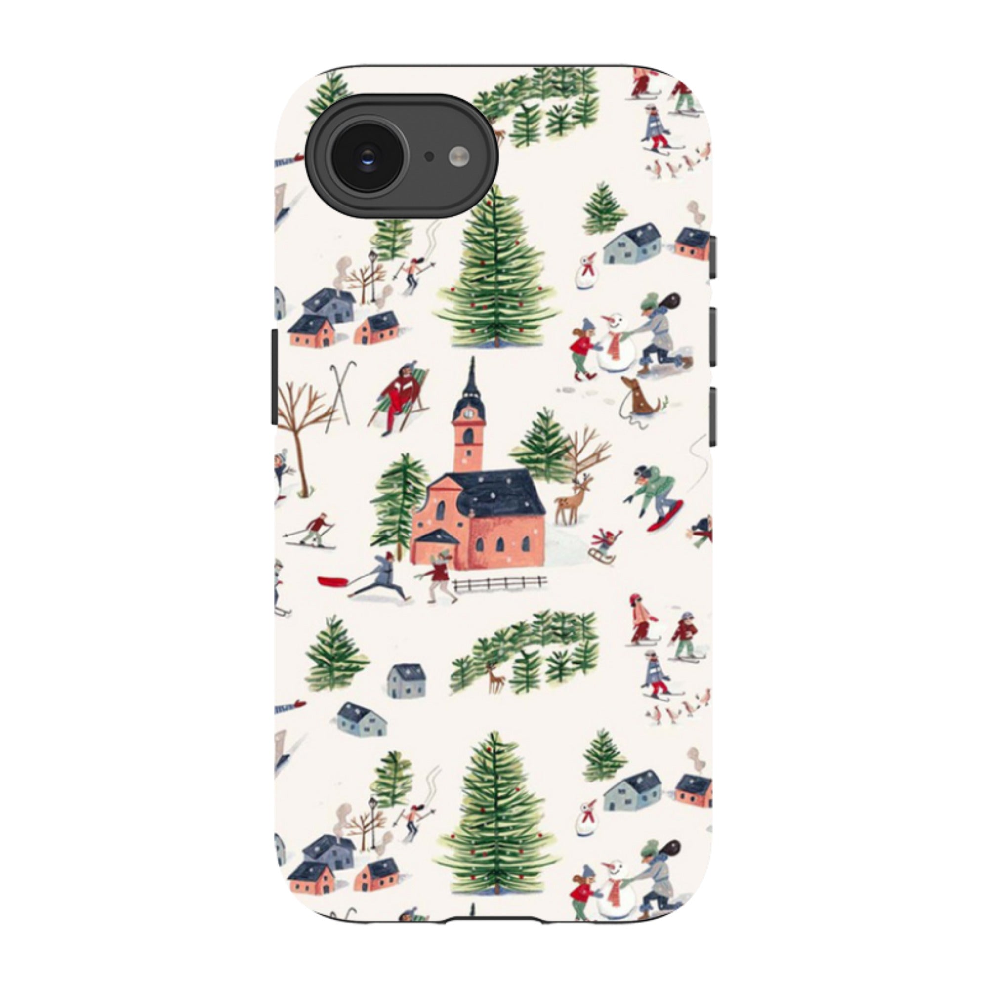 iPhone Tough Case - Skiing By Caroline Bonne Muller