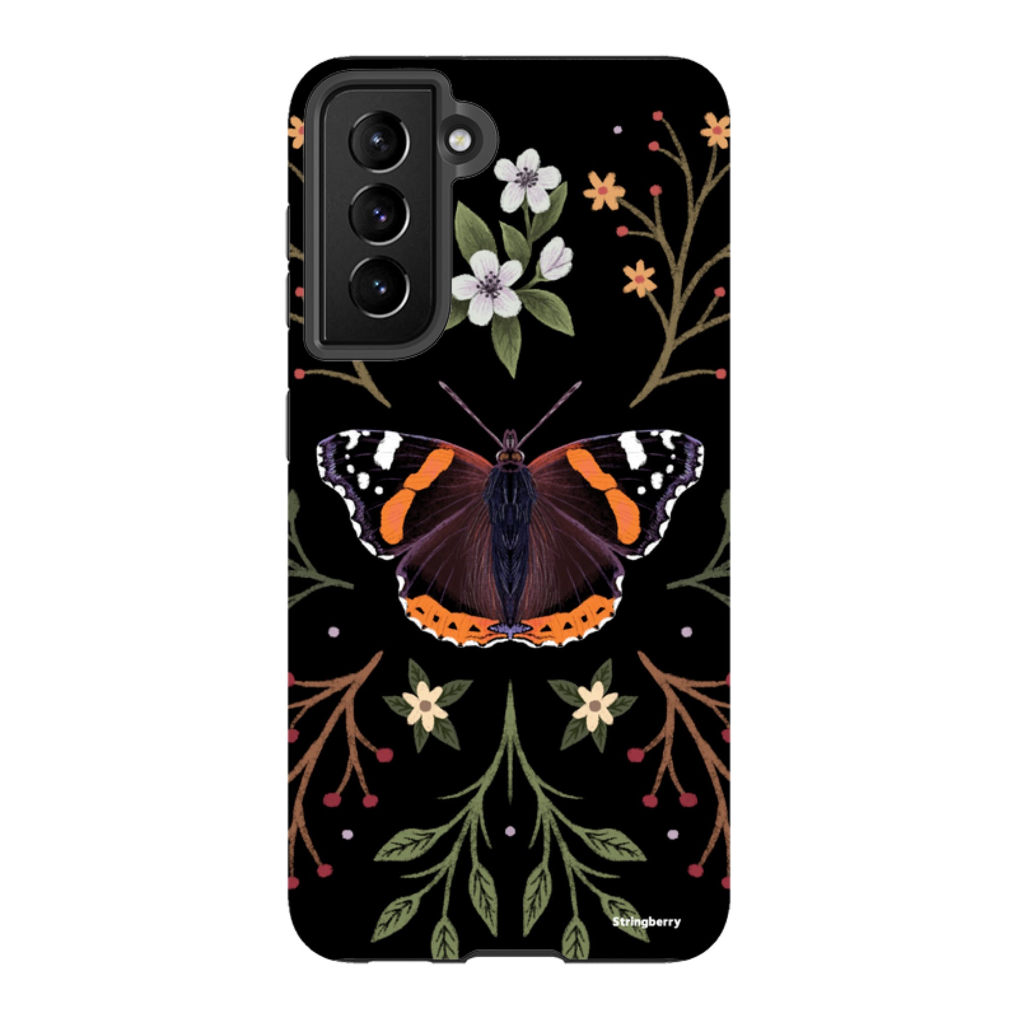 Samsung Tough Case - Red Admiral Butterfly By Anna Stead