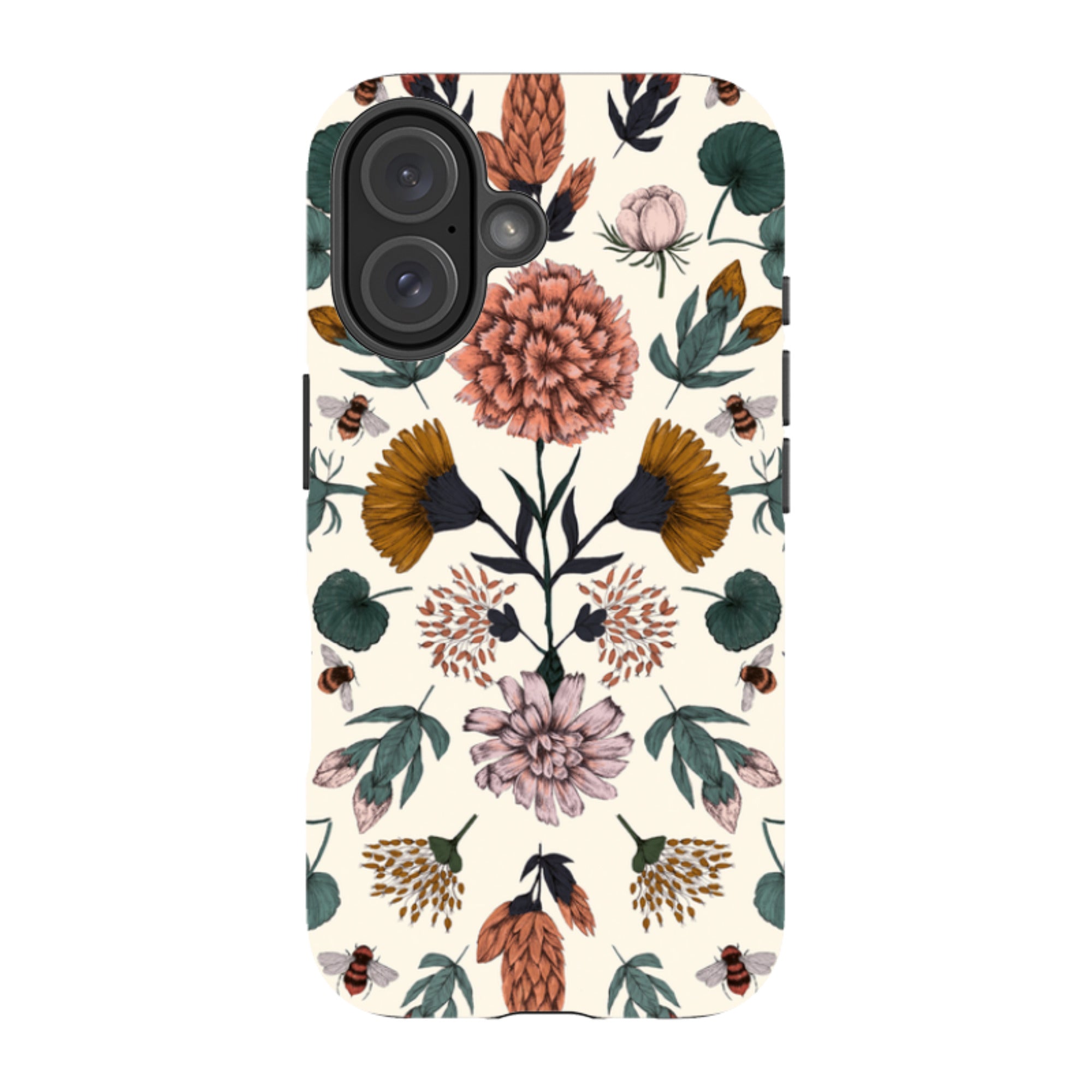 iPhone Tough Case - Floral Bees By Jade Mosinski