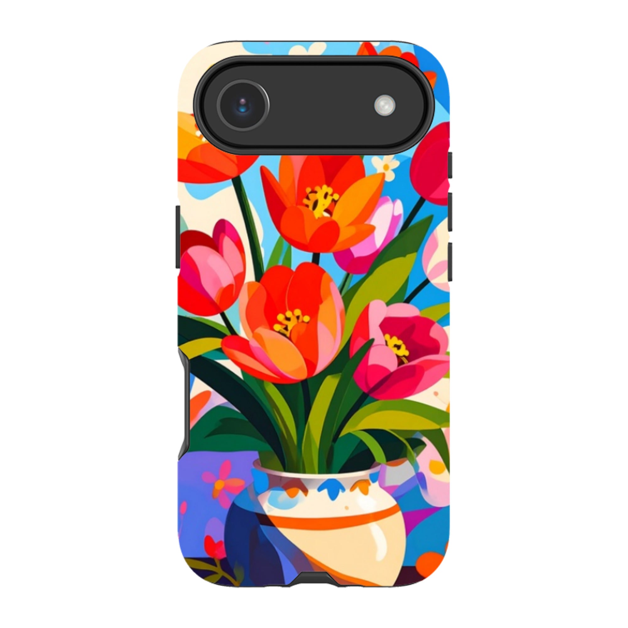 iPhone MagSafe Tough Case - Tulip Pot Floral