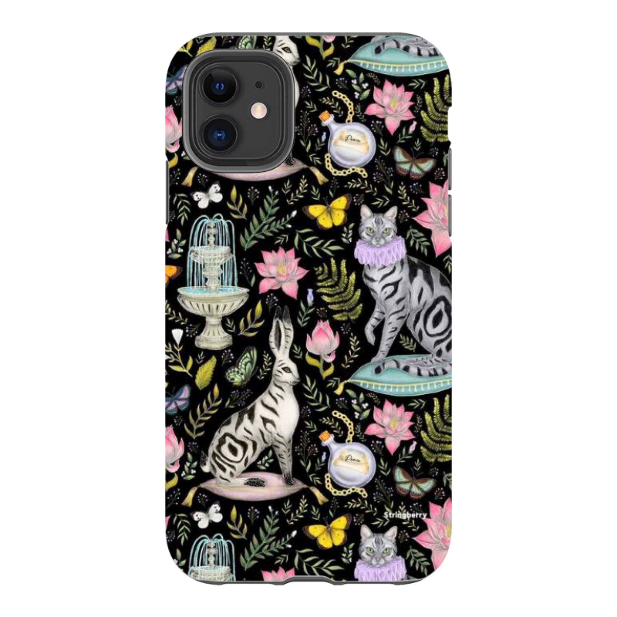 iPhone Tough Case - Lotus Garden By Catherine Rowe