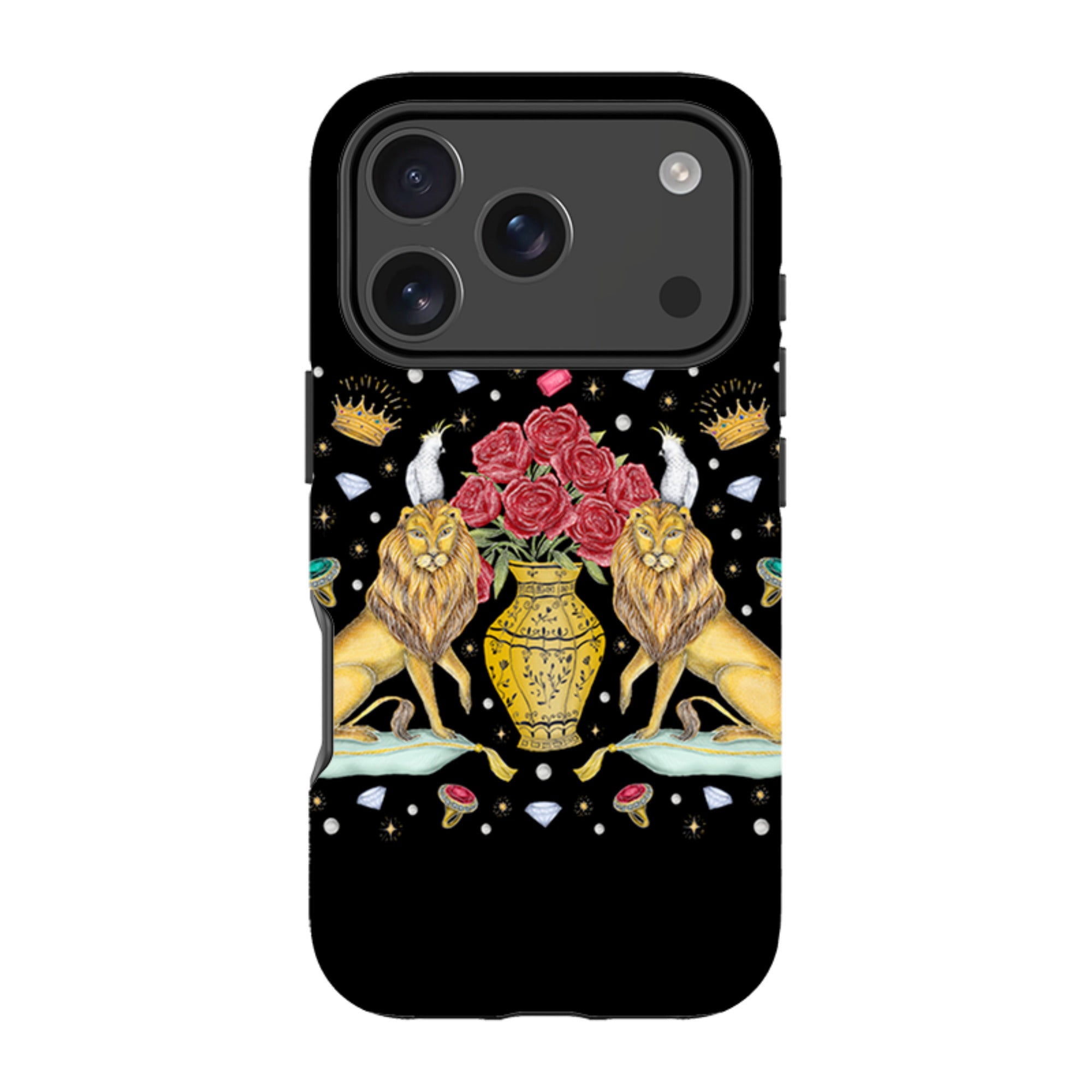 iPhone MagSafe Tough Case -  Lion and Vase By Catherine Rowe