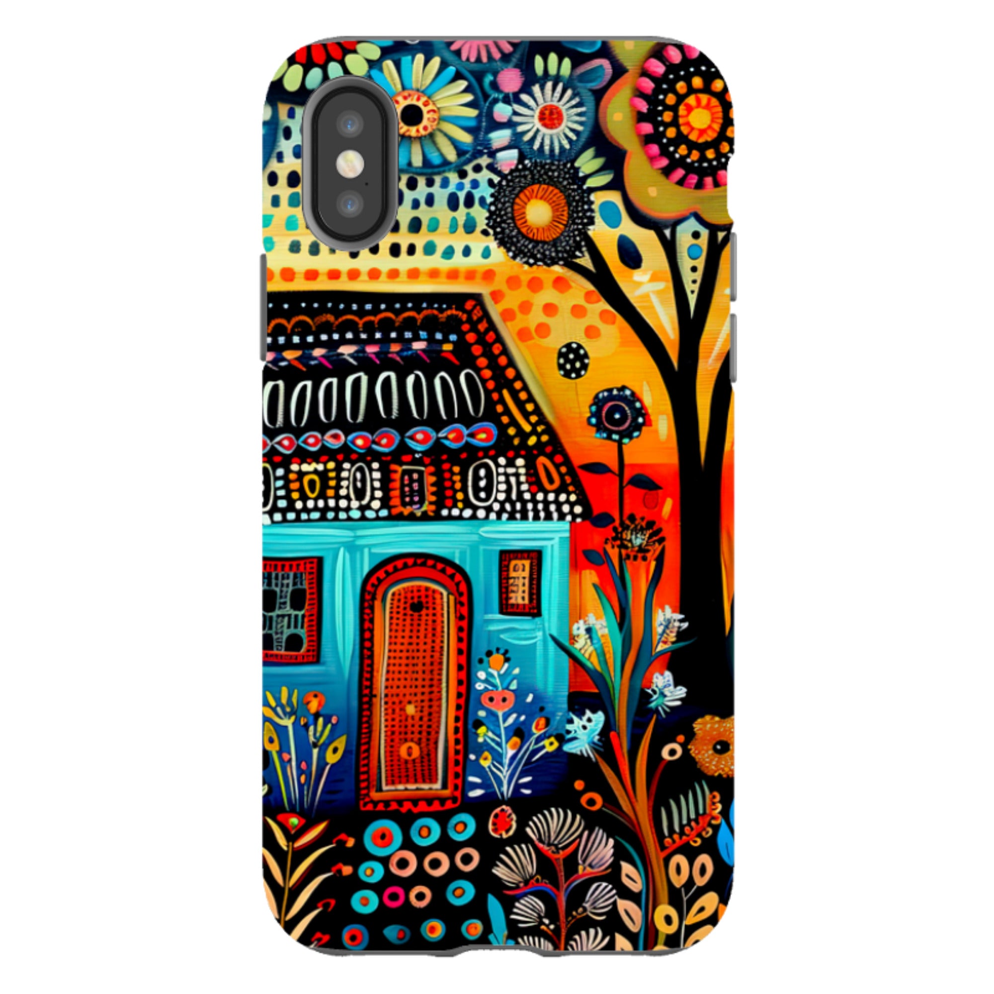 iPhone Case - Folk Art House VI