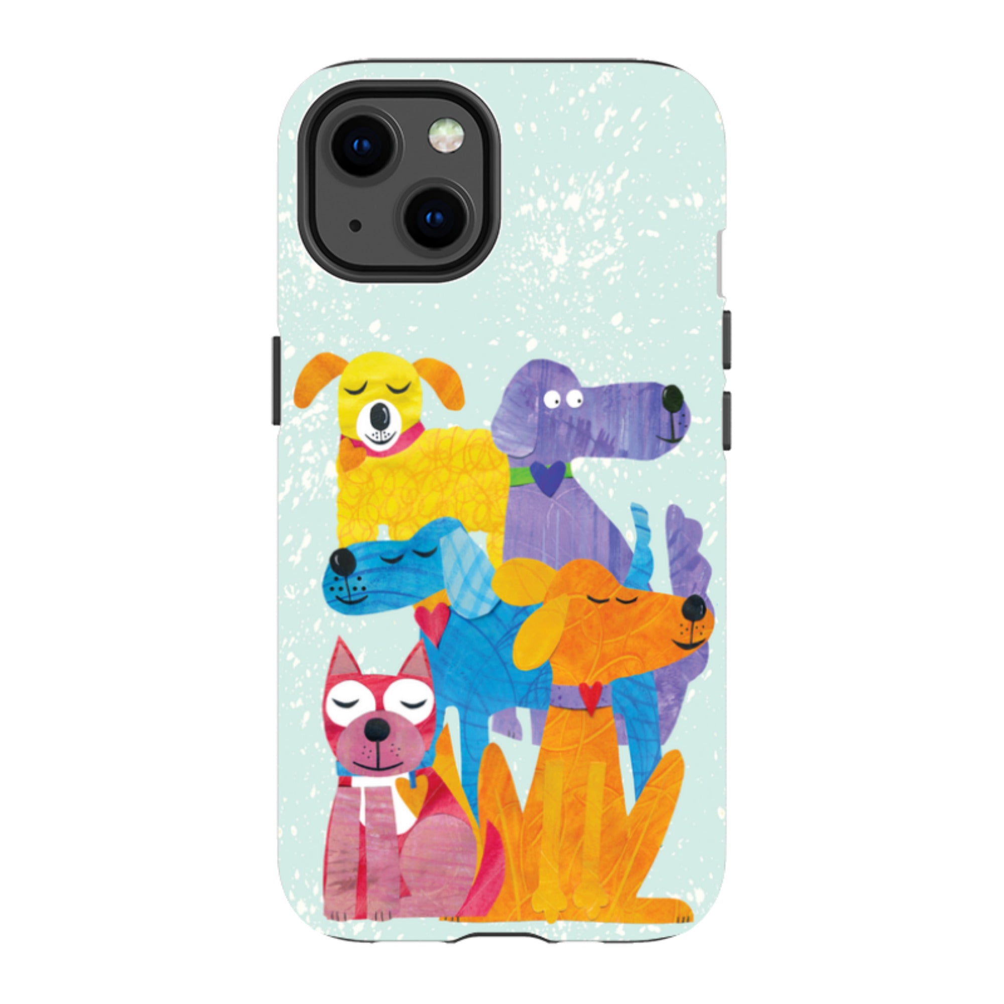 iPhone Tough Case - Patch Work Pups By Tracey English