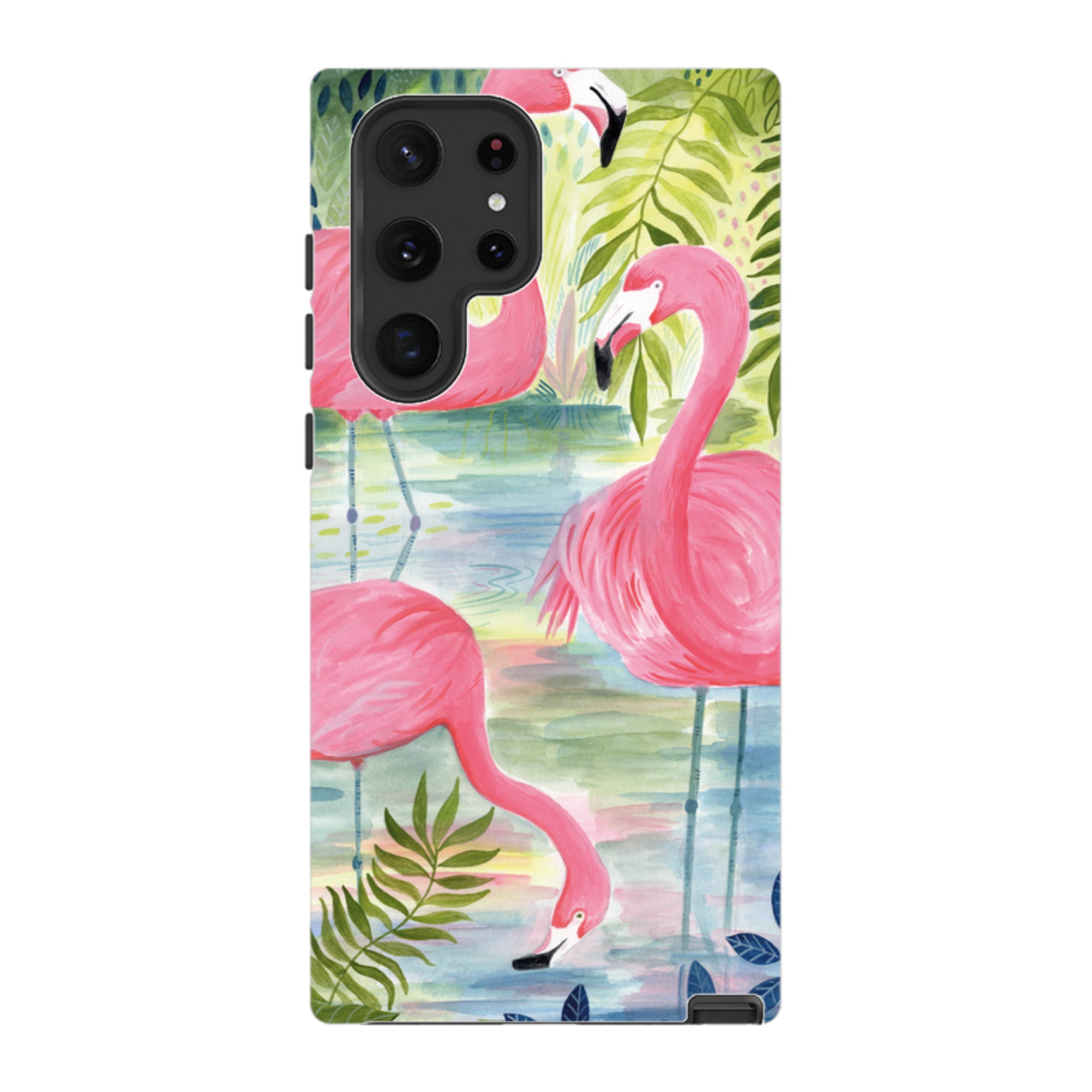 Samsung Tough Case - Three Flamingo By Bex Parkin