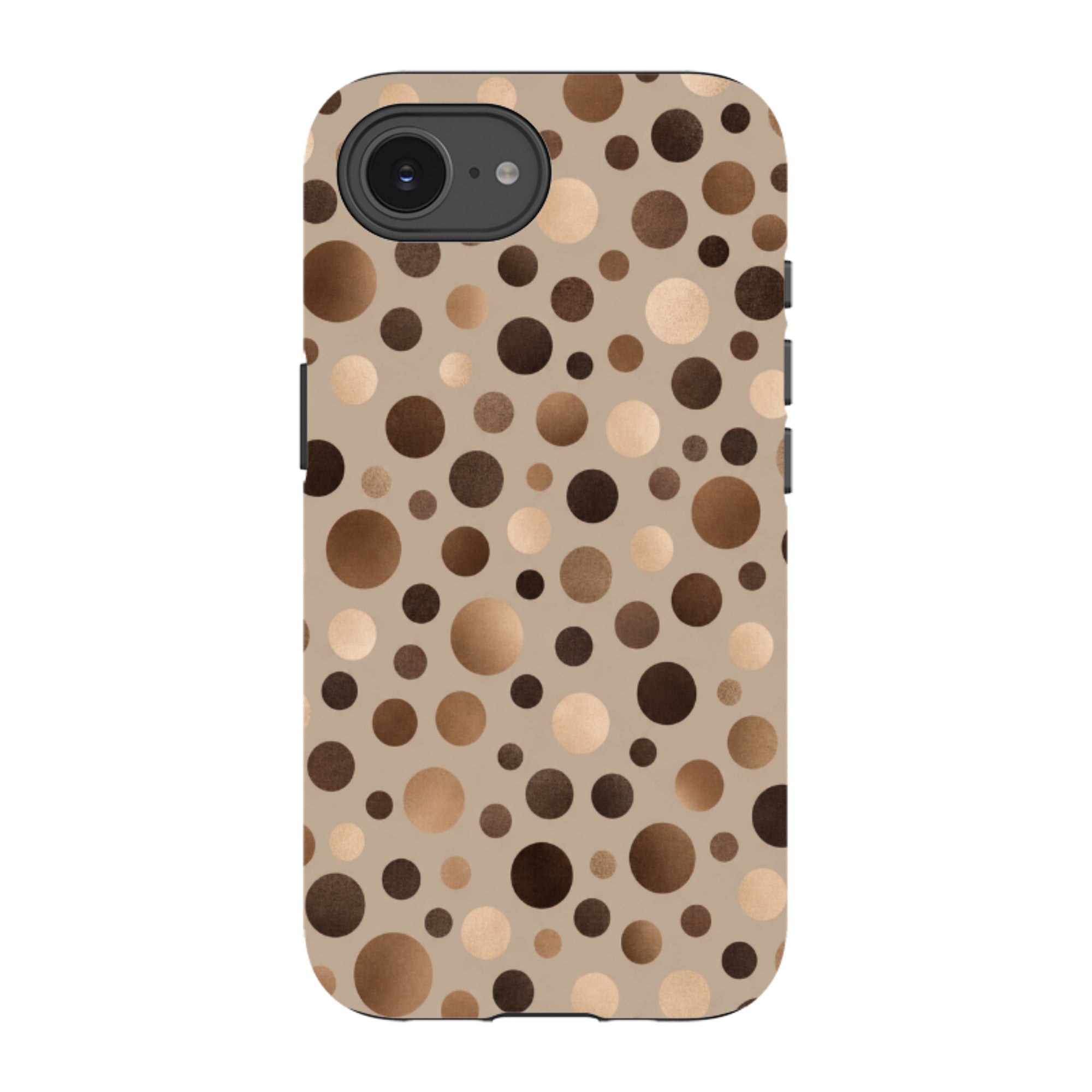 iPhone Tough Case - Rose Gold Polka Dot