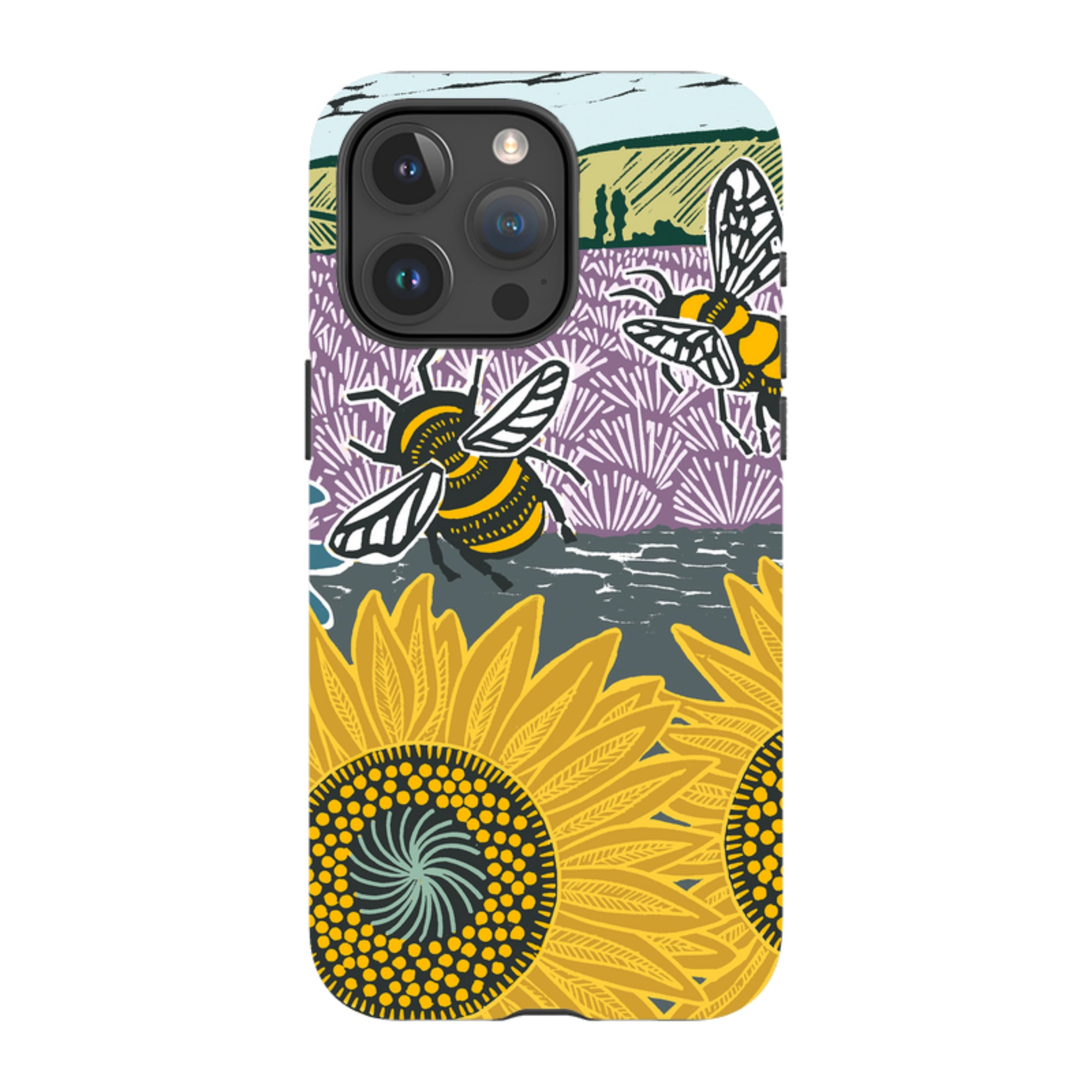 iPhone Tough Case - Bees And Sunflowers By Kate Heiss