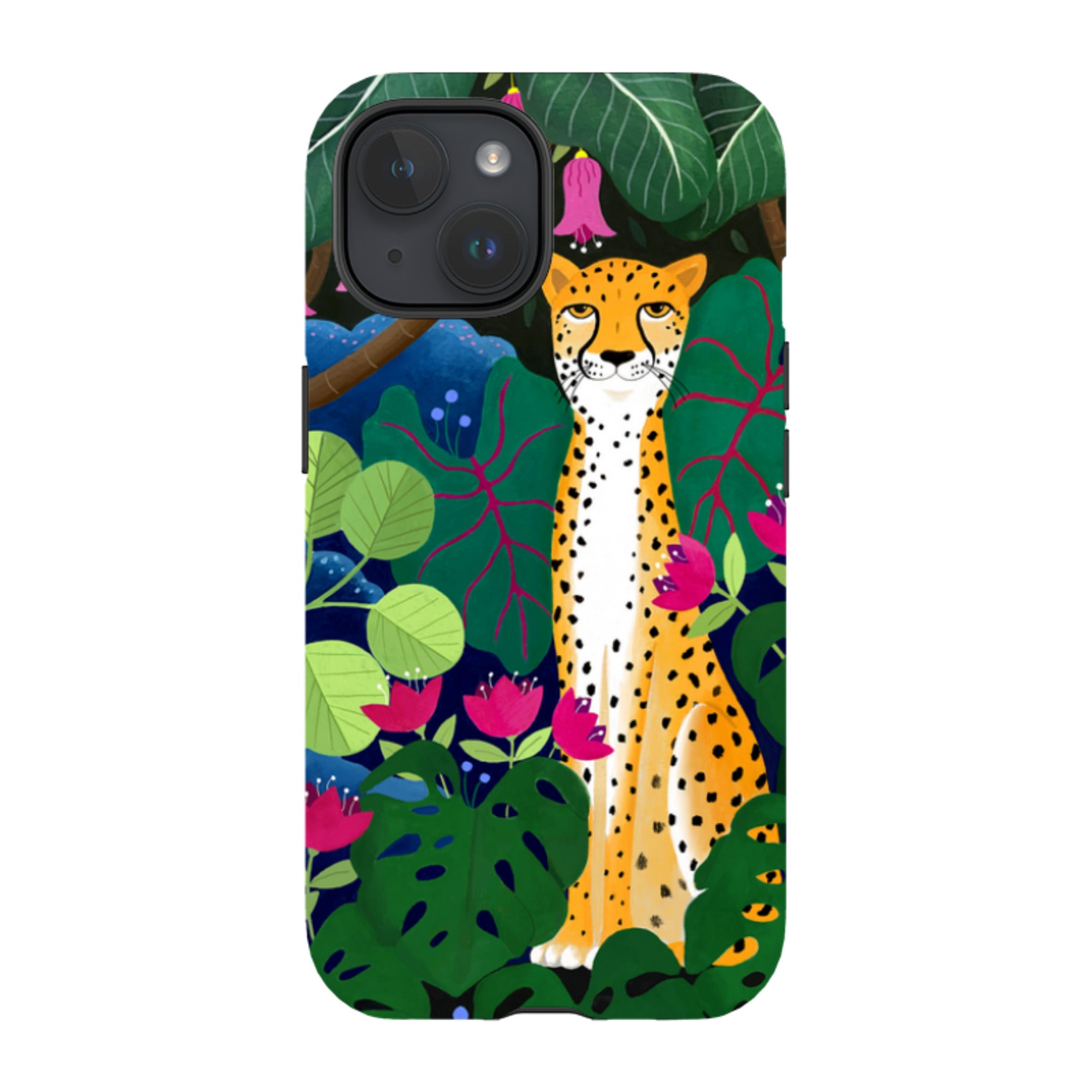 iPhone Tough Case - Cheetah And Monstera By Bex Parkin