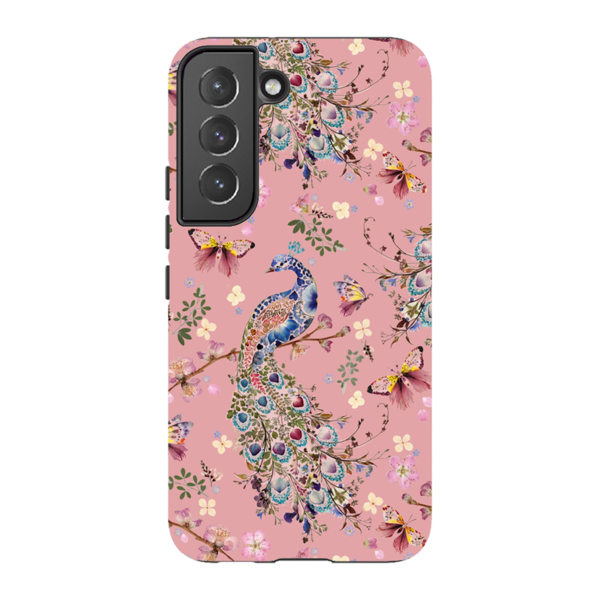 Samsung Tough Case - Peacock and Cherry Blossoms Lupine By Helen Ahpornsiri