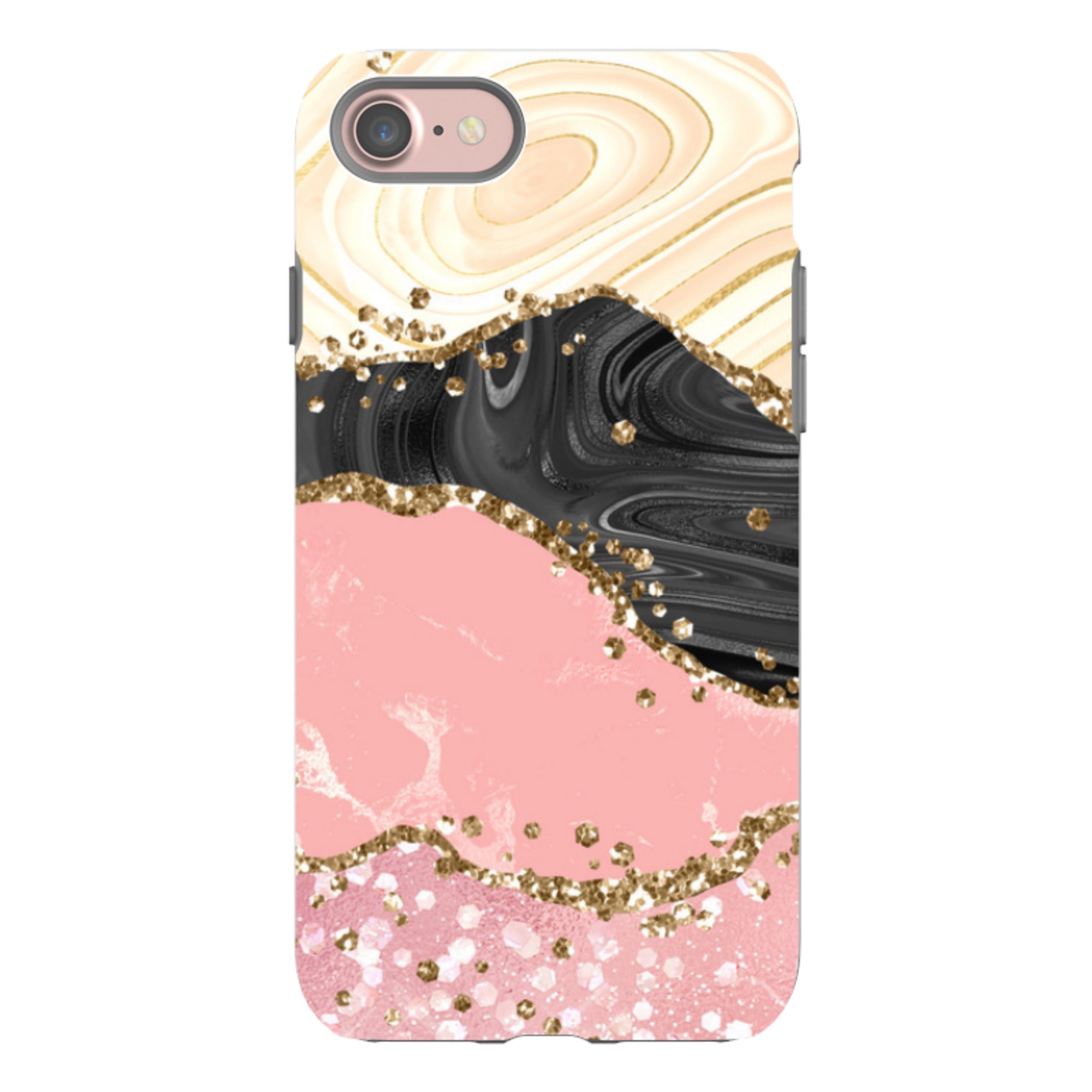 iPhone Tough Case - Blanco (case does not glitter)