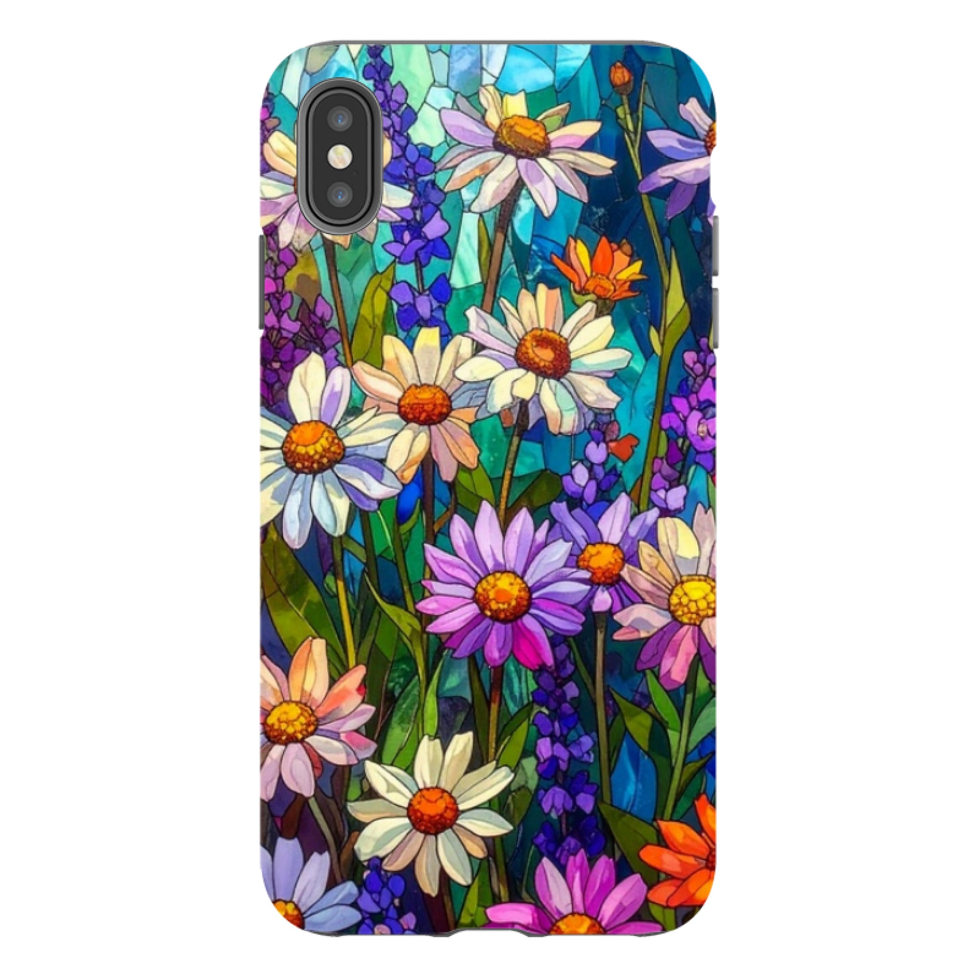 iPhone Tough Case - Purple Daisies