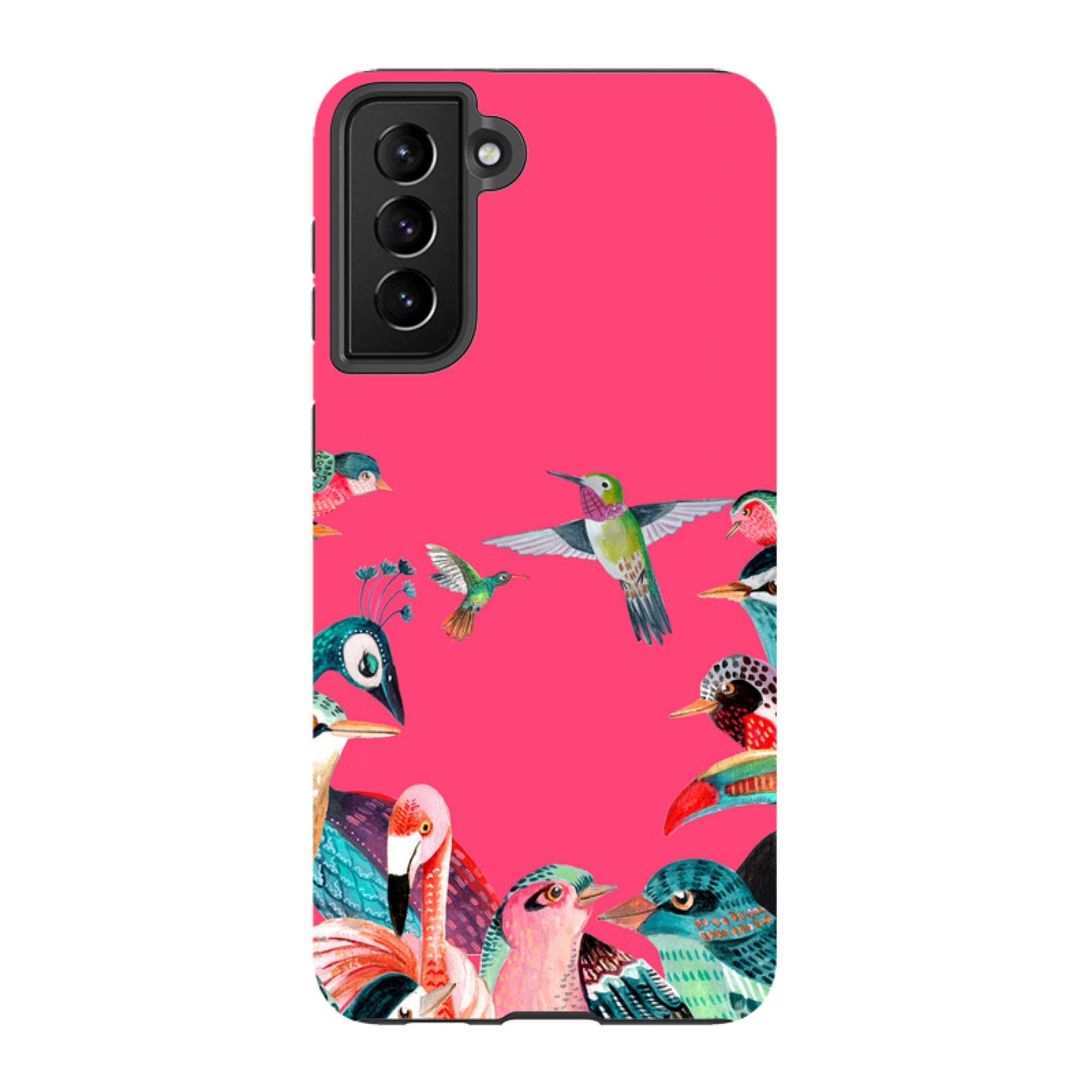 Samsung Tough Case - Pink Birds By Caroline Bonne Muller