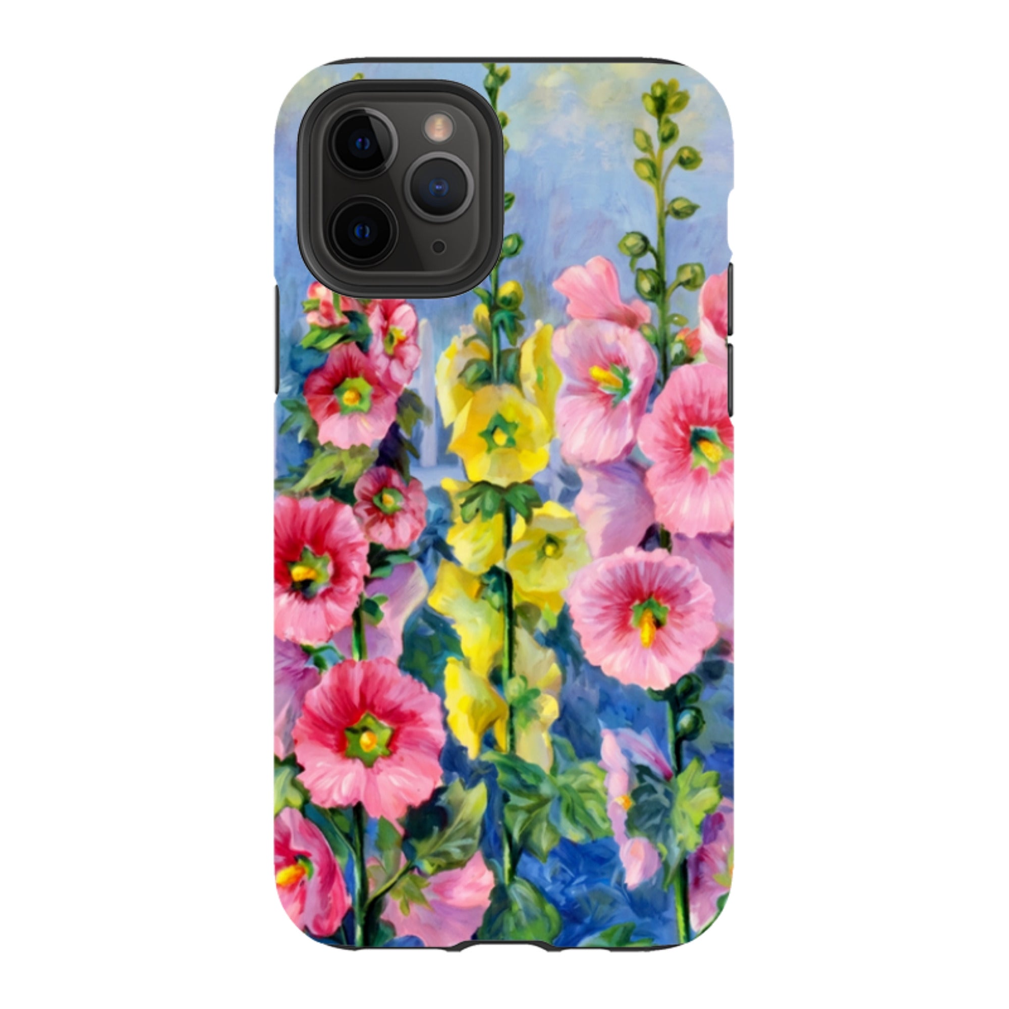 iPhone Tough Case - Hollyhock Garden