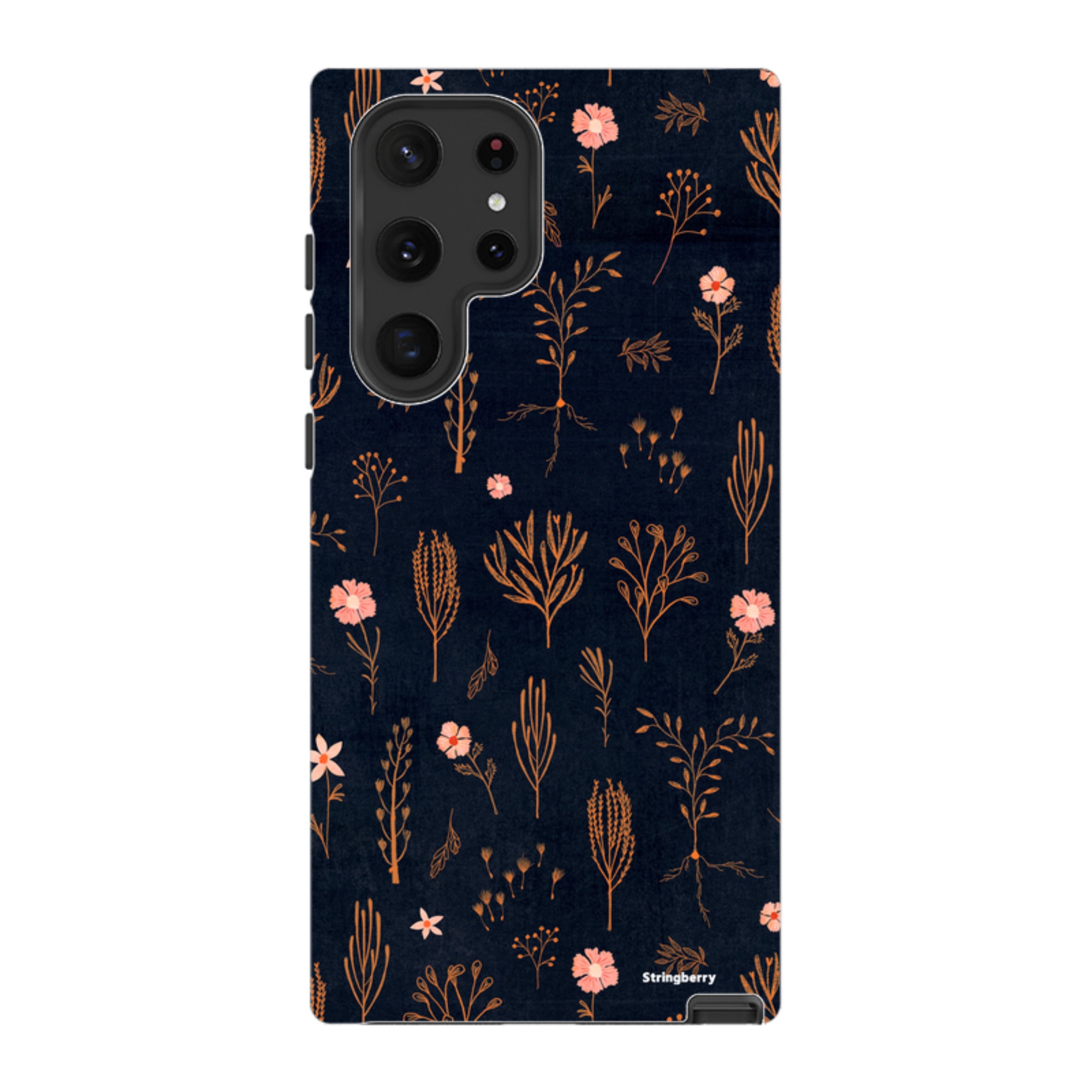 Samsung Tough Case - Floral Light Orange And Pink By Katherine Quinn