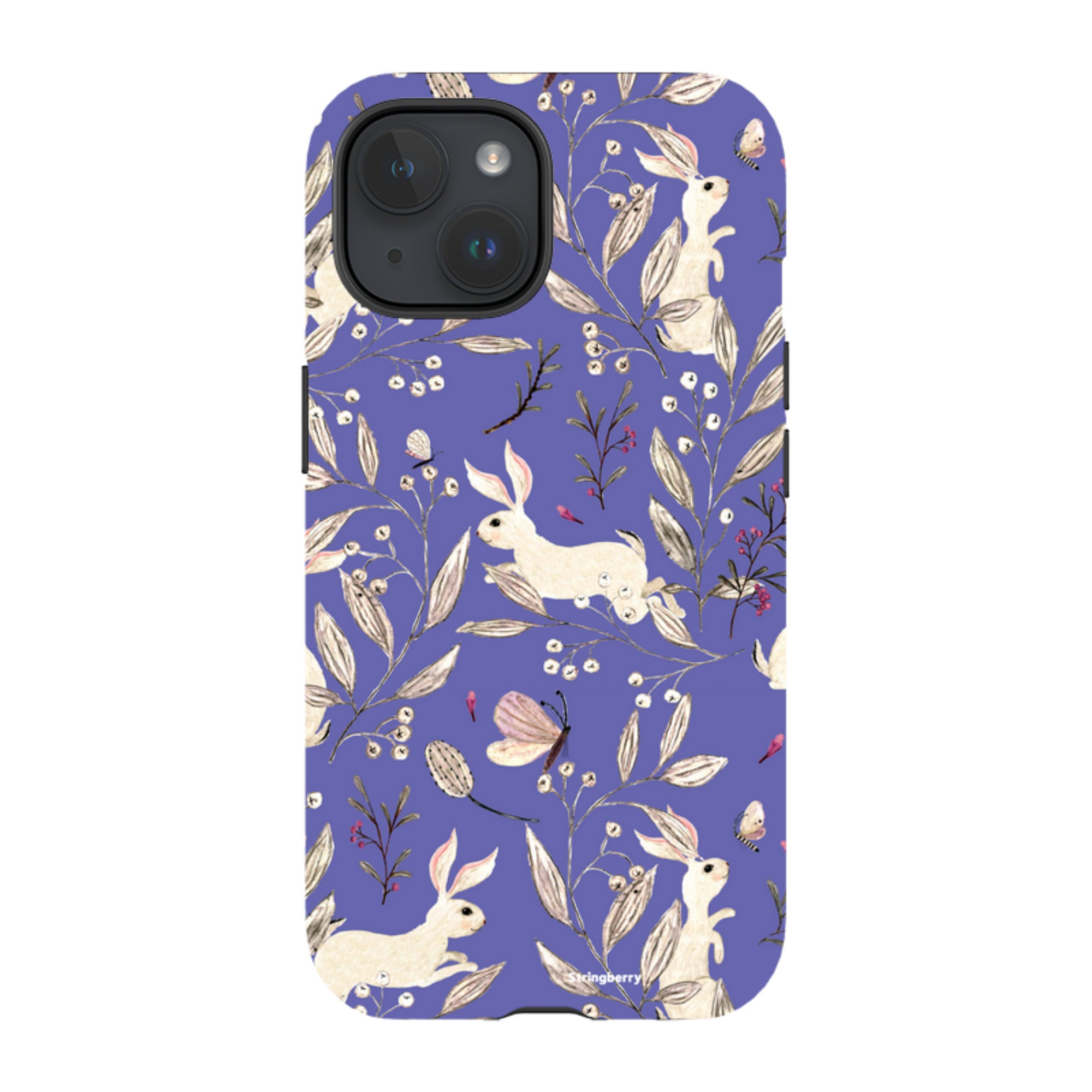 iPhone Tough Case - Bunnies Periwinkle By Katherine Quinn