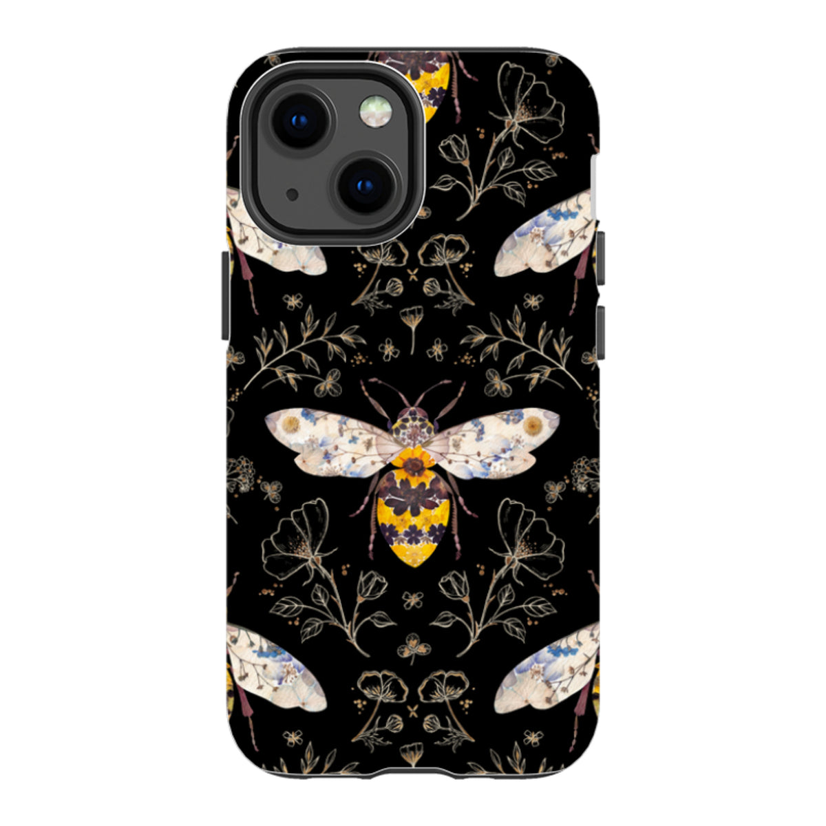 iPhone Tough Case - Midnight Bumble Bee By Helen Ahpornsiri