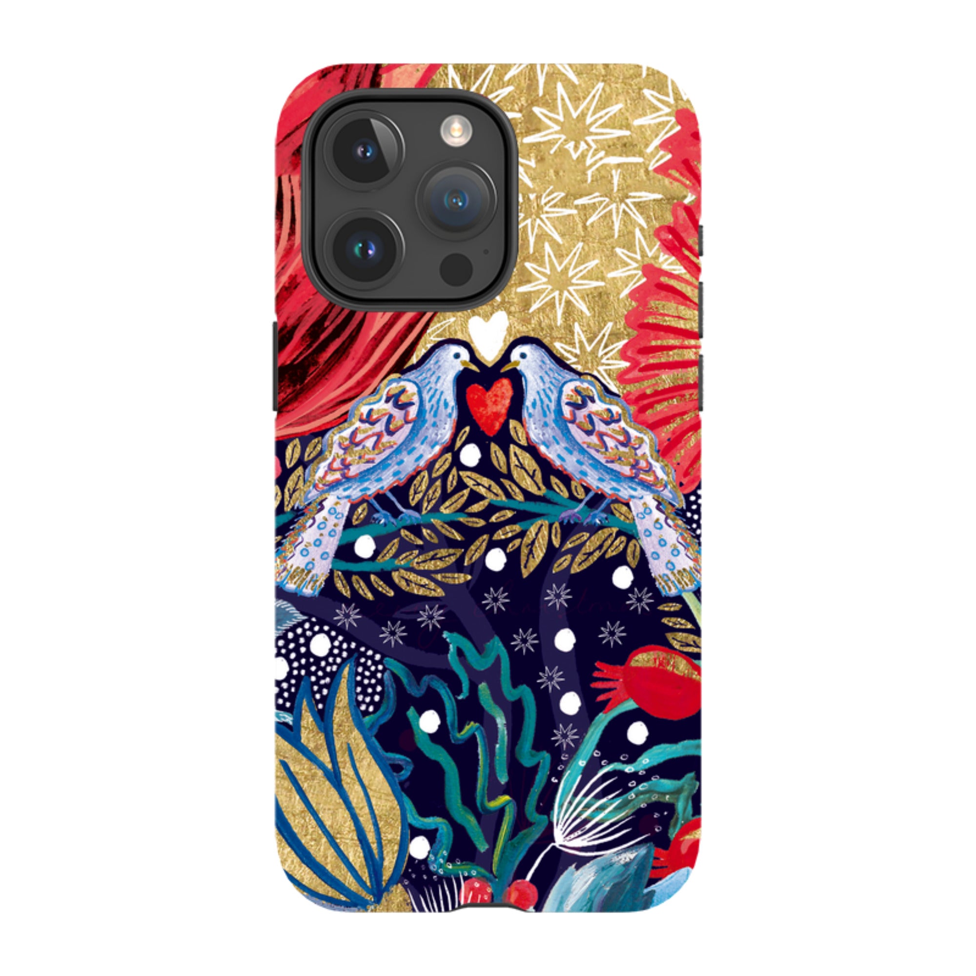 iPhone Tough Case - Turtle Doves By Emma Frances Grant